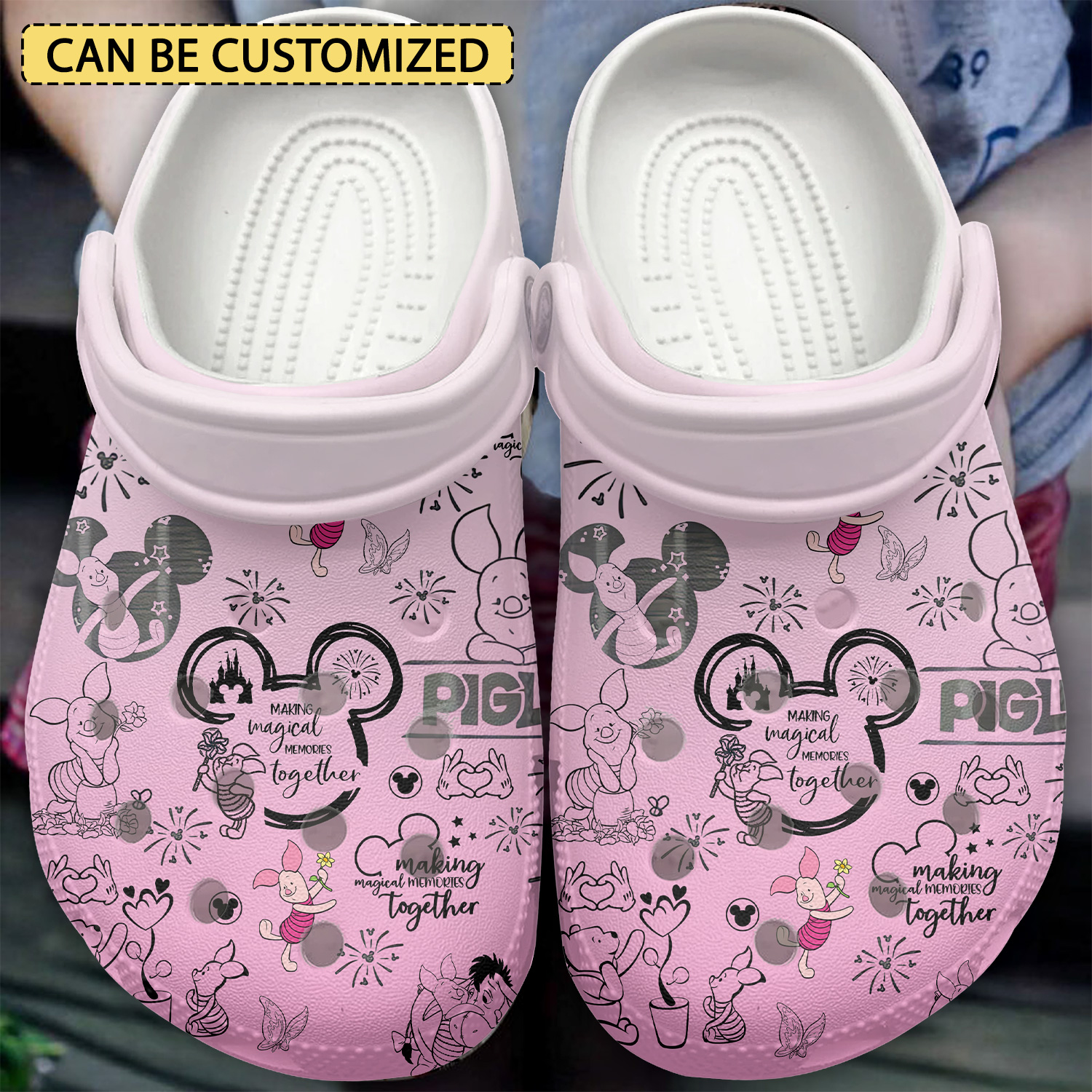 Piglet Winnie The Pooh Cartoon Crocs, Winnie The Pooh Comfortable For Men Women And Kids 27