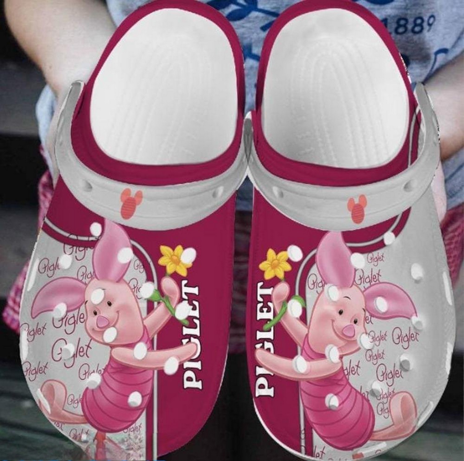 Piglet Winnie The Pooh Cartoon Crocs, Winnie The Pooh Comfortable For Men Women And Kids 32