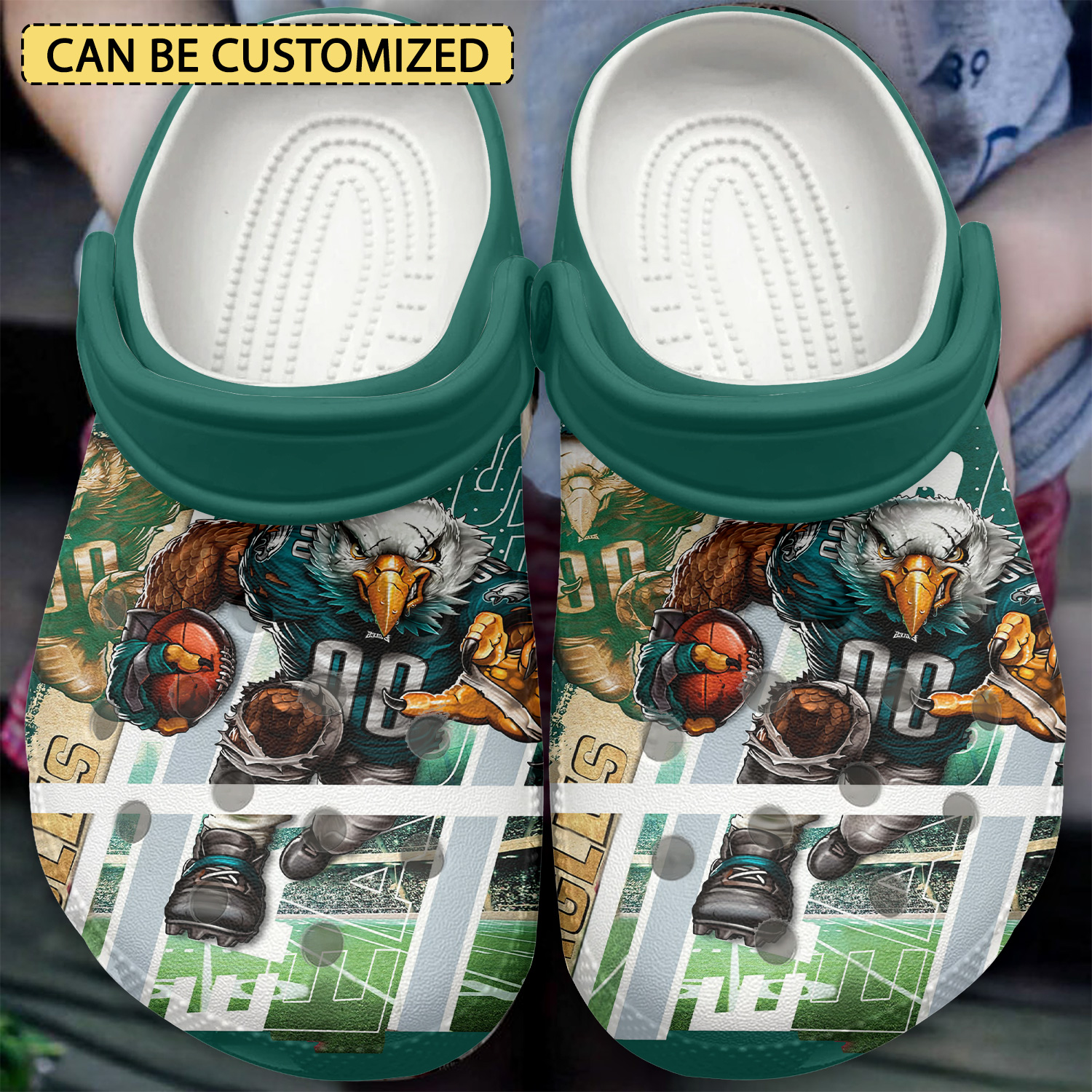 Philadelphia Eagles Nfl Sport Crocs, Philadelphia Eagles Comfortable For Men Women And Kids 11