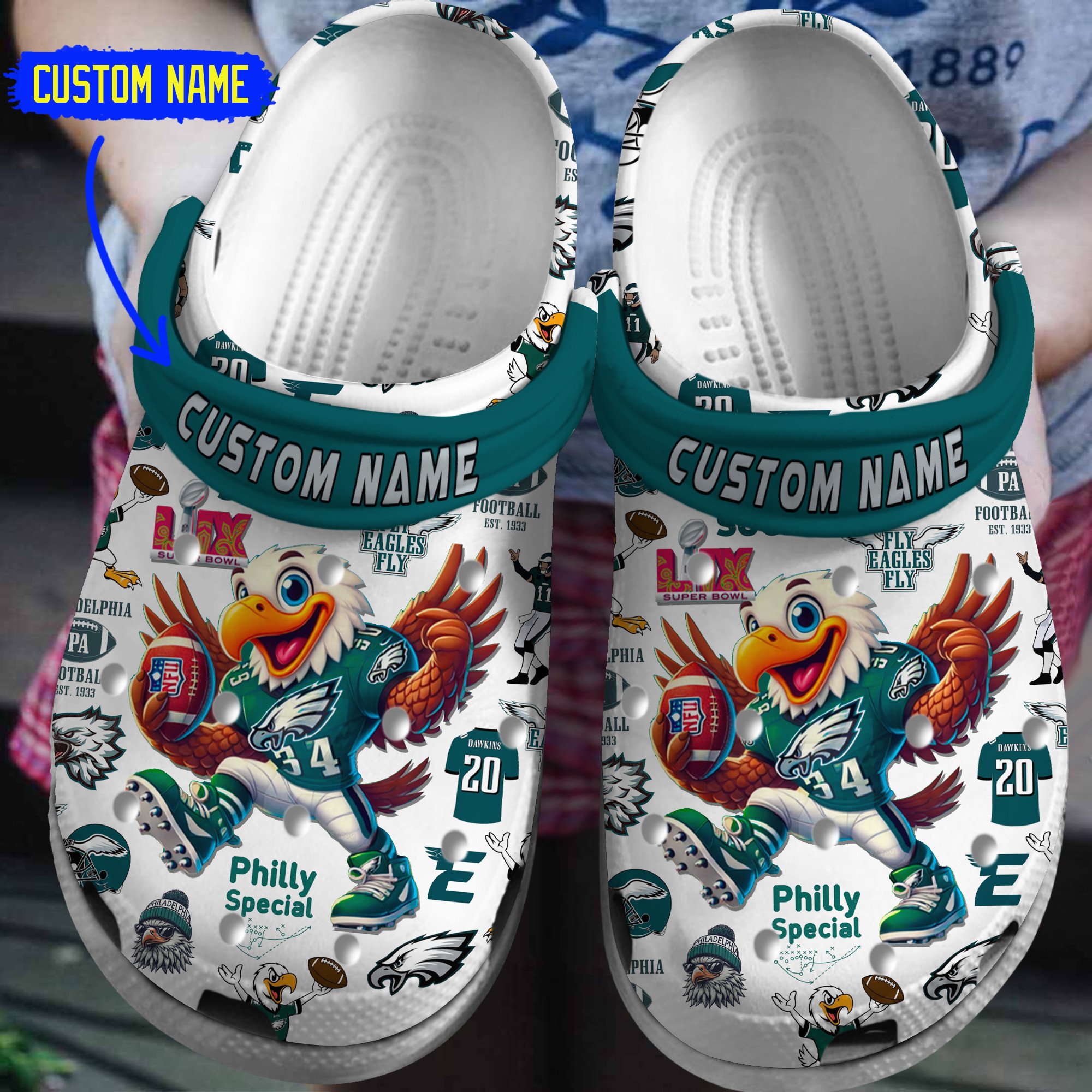 Philadelphia Eagles Nfl Sport Crocs, Philadelphia Eagles Comfortable For Men Women And Kids 56