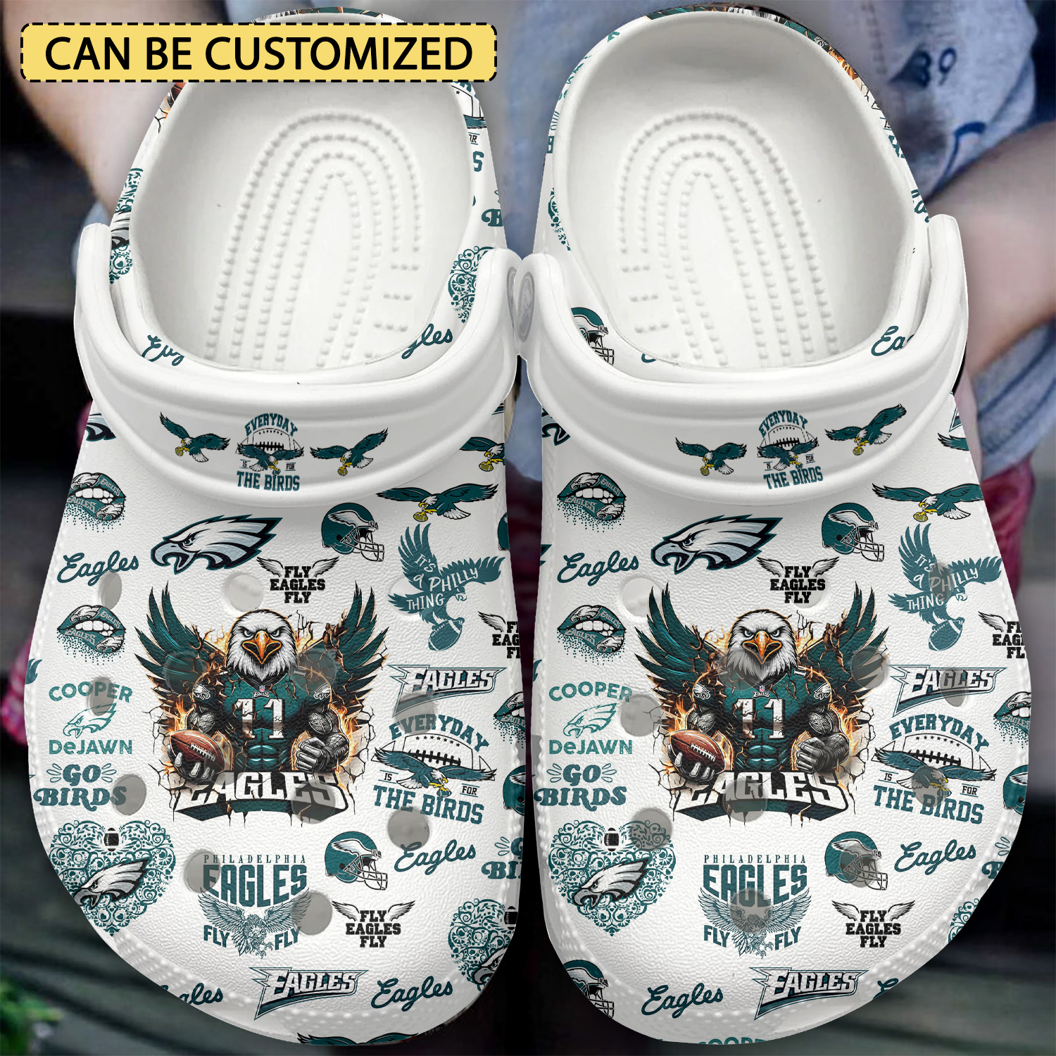 Philadelphia Eagles Nfl Sport Crocs, Philadelphia Eagles Comfortable For Men Women And Kids 16