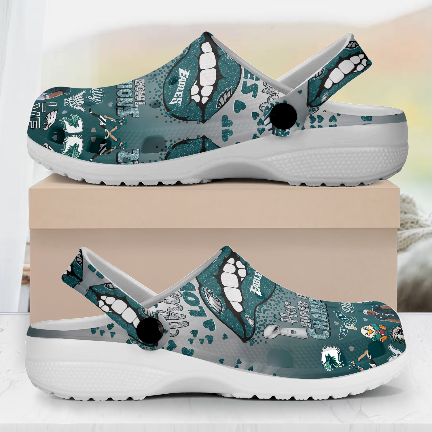 Philadelphia Eagles Nfl Sport Crocs, Philadelphia Eagles Comfortable For Men Women And Kids 15