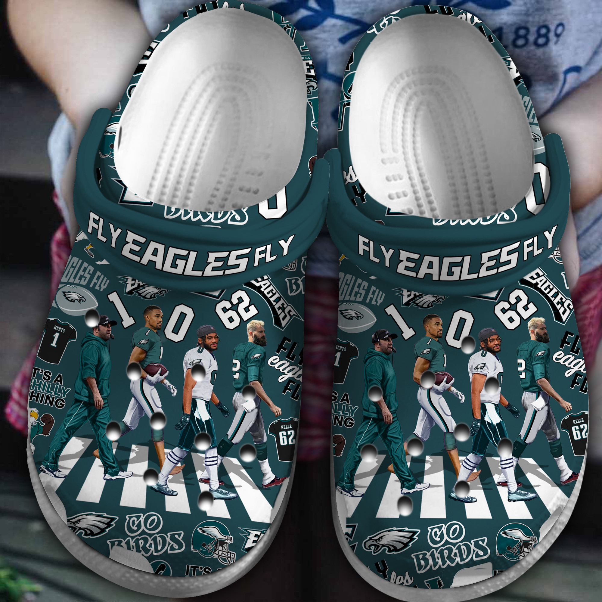 Philadelphia Eagles Nfl Sport Crocs, Philadelphia Eagles Comfortable For Men Women And Kids 65