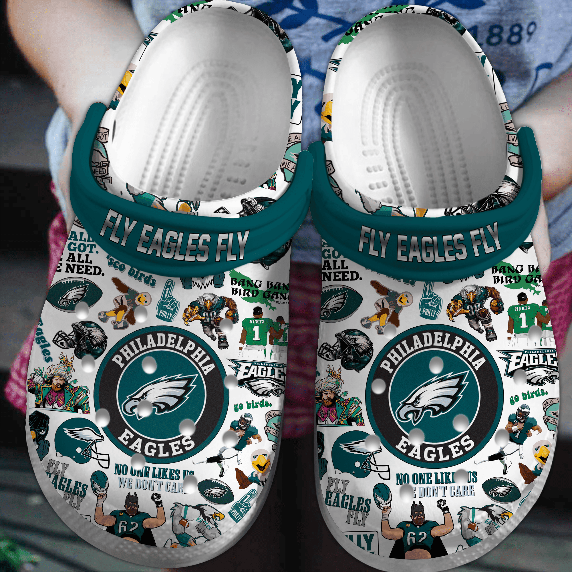 Philadelphia Eagles Nfl Sport Crocs, Philadelphia Eagles Comfortable For Men Women And Kids 84