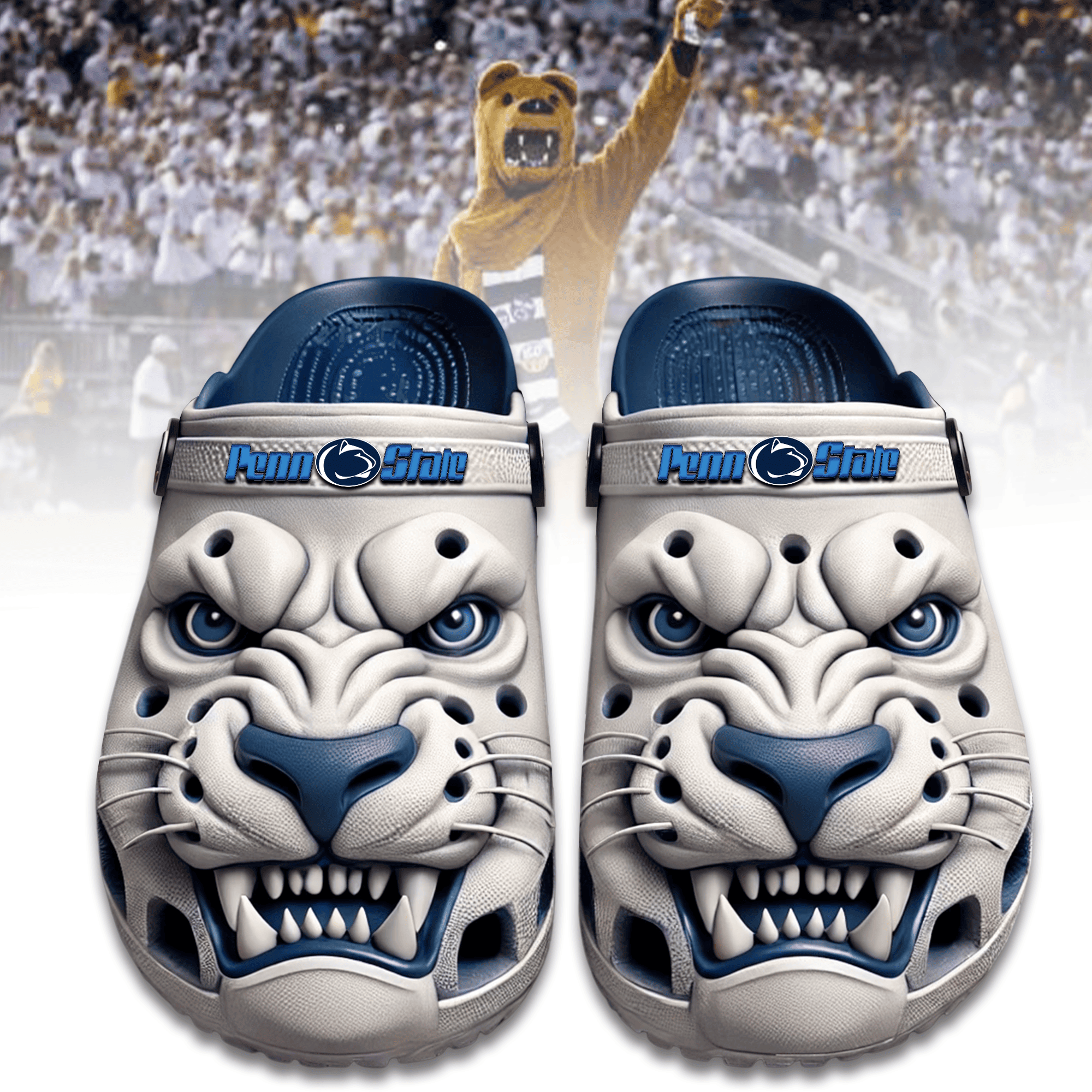 Penn State Nittany Lions 2025 NCAA Sport Crocs, Penn State Nittany For Men Women And Kids 13