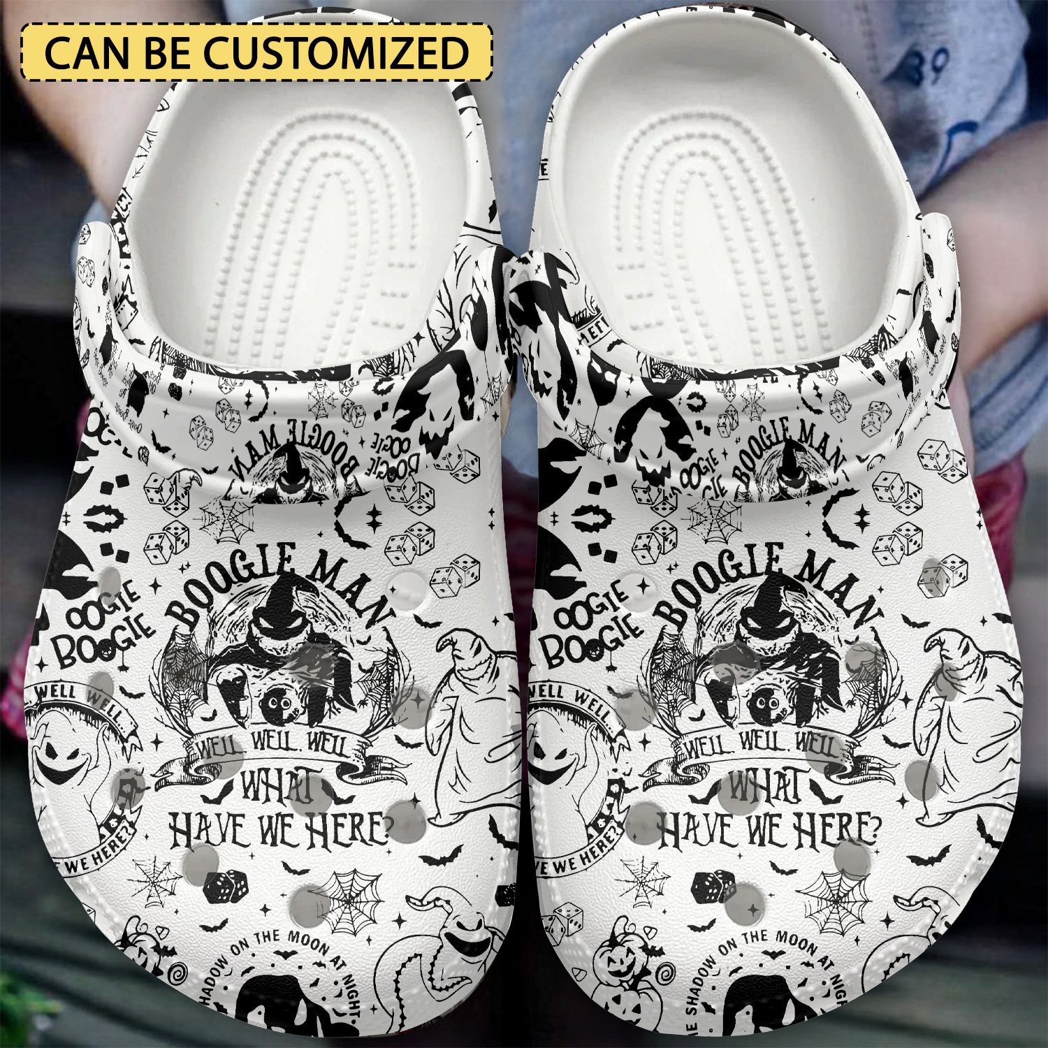 Oogie Boogie Cartoon Crocs, Oogie Boogie Comfortable For Men Women And Kids 46