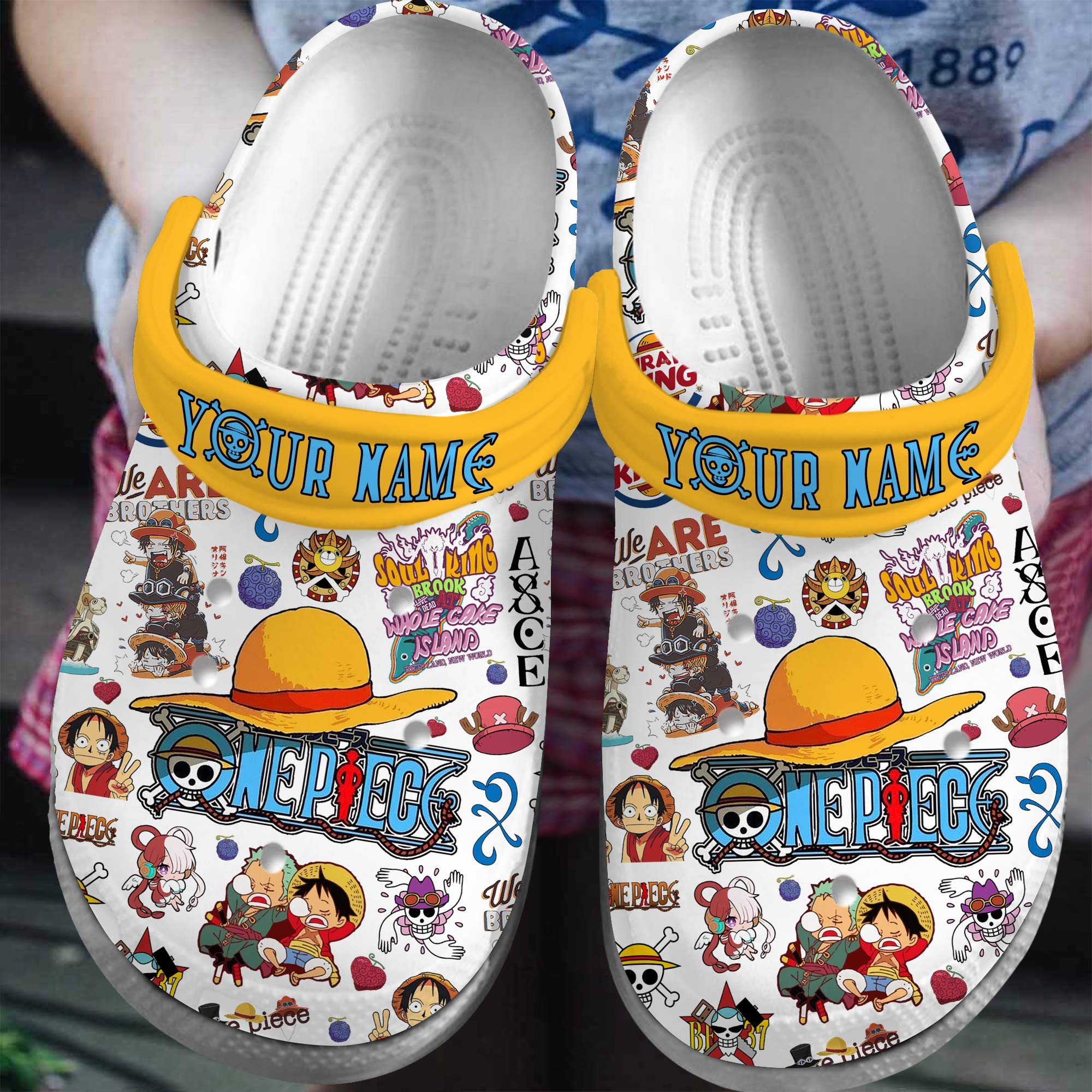One Piece Cartoon Anime Crocs, One Piece Comfortable For Men Women And Kids