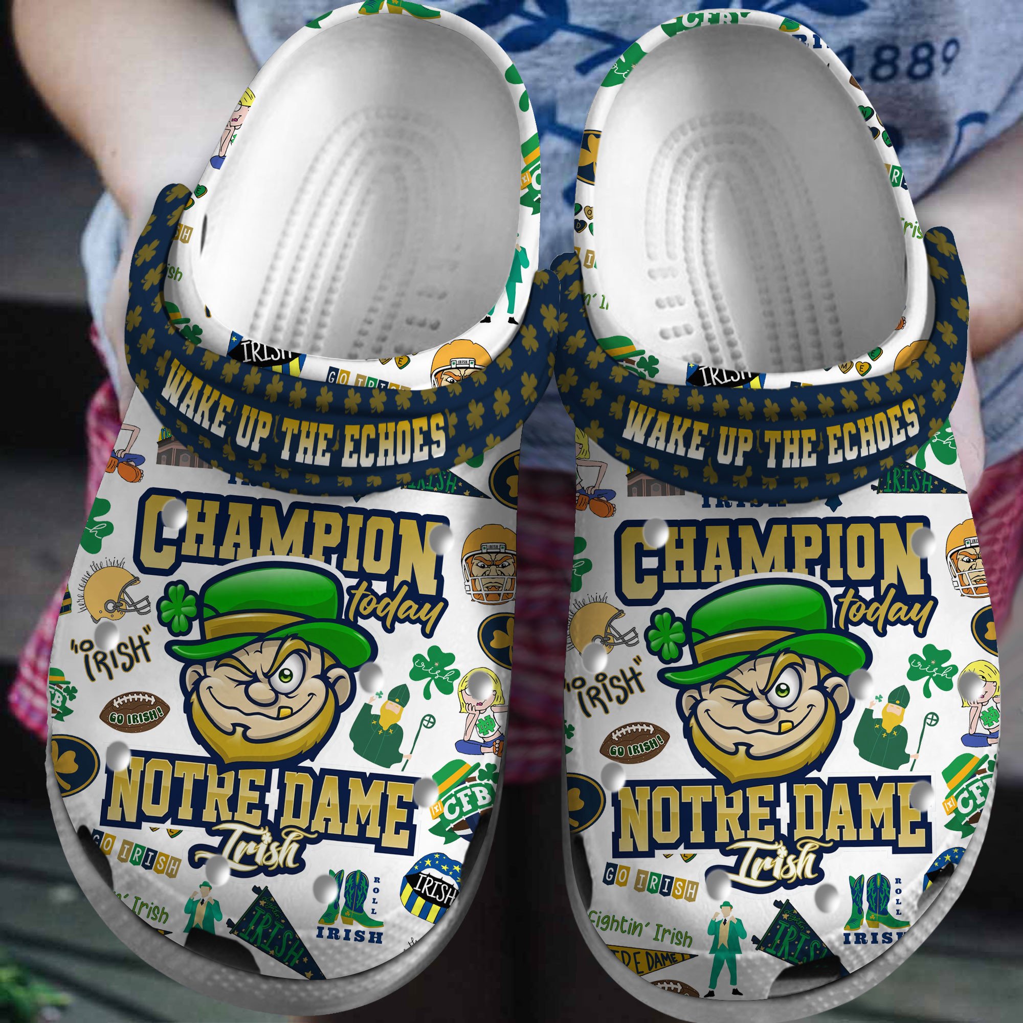 Notre Dame Fighting Irish 2025 NCAA Sport Crocs, Notre Dame Fighting For Men Women And Kids 20