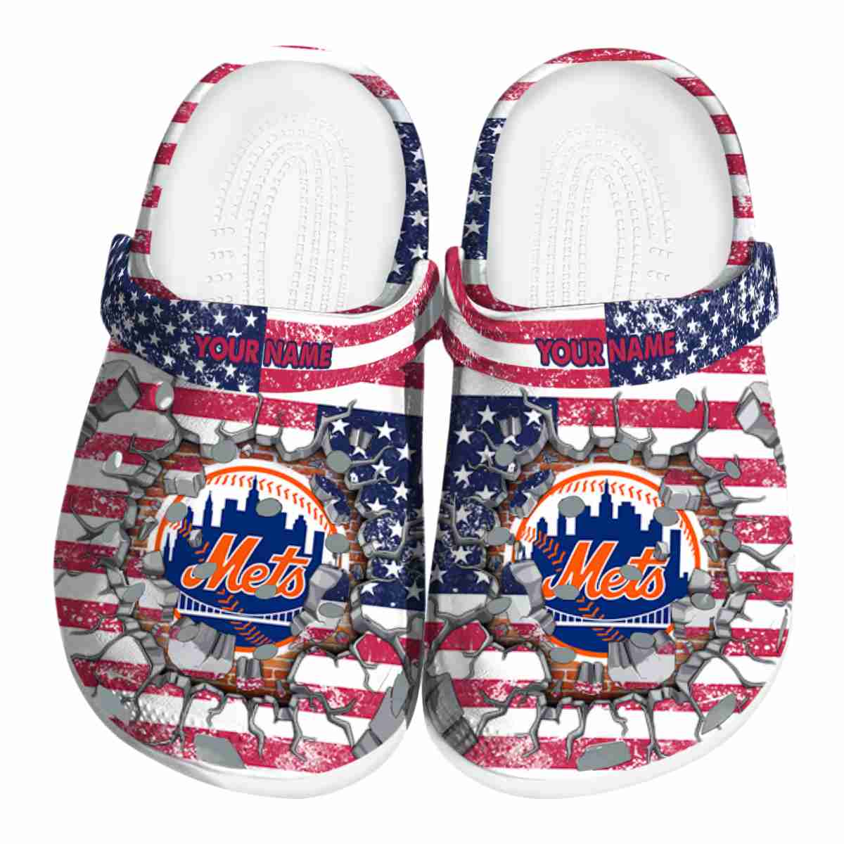New York Mets MLB Crocs, New York Mets Comfortable For Men Women And Kids 39