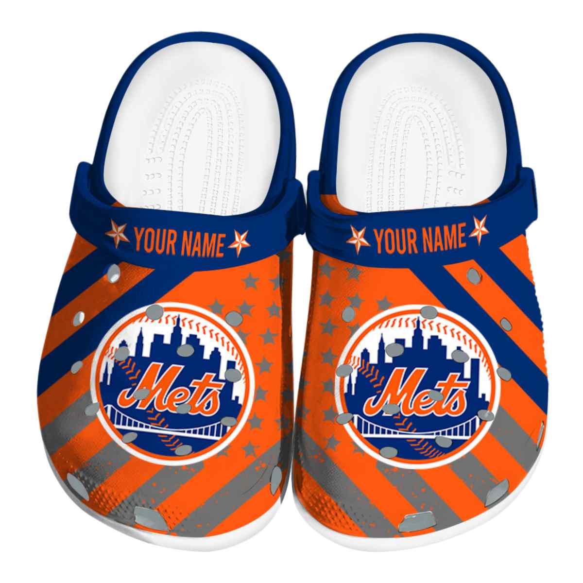 New York Mets MLB Crocs, New York Mets Comfortable For Men Women And Kids 42
