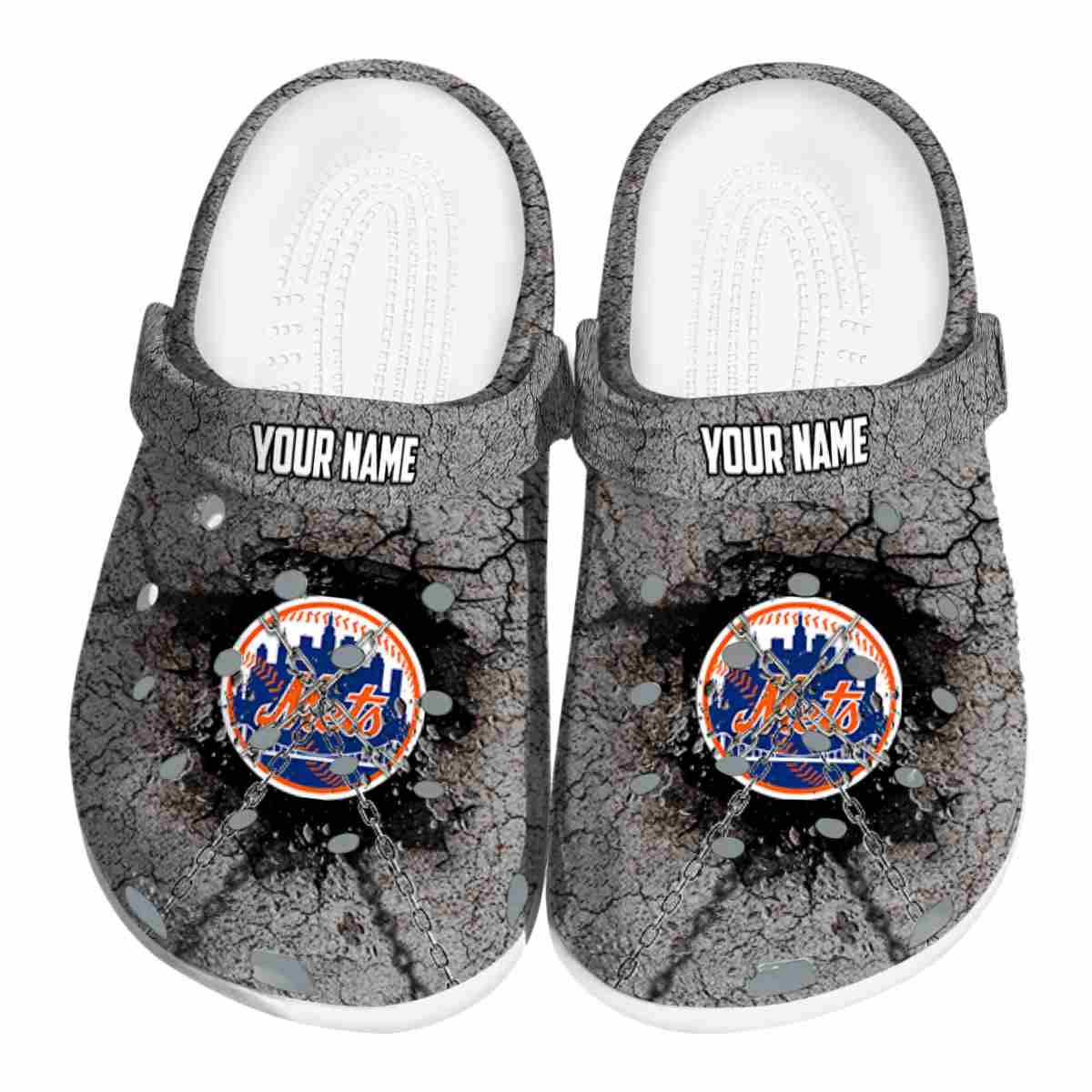 New York Mets MLB Crocs, New York Mets Comfortable For Men Women And Kids 46