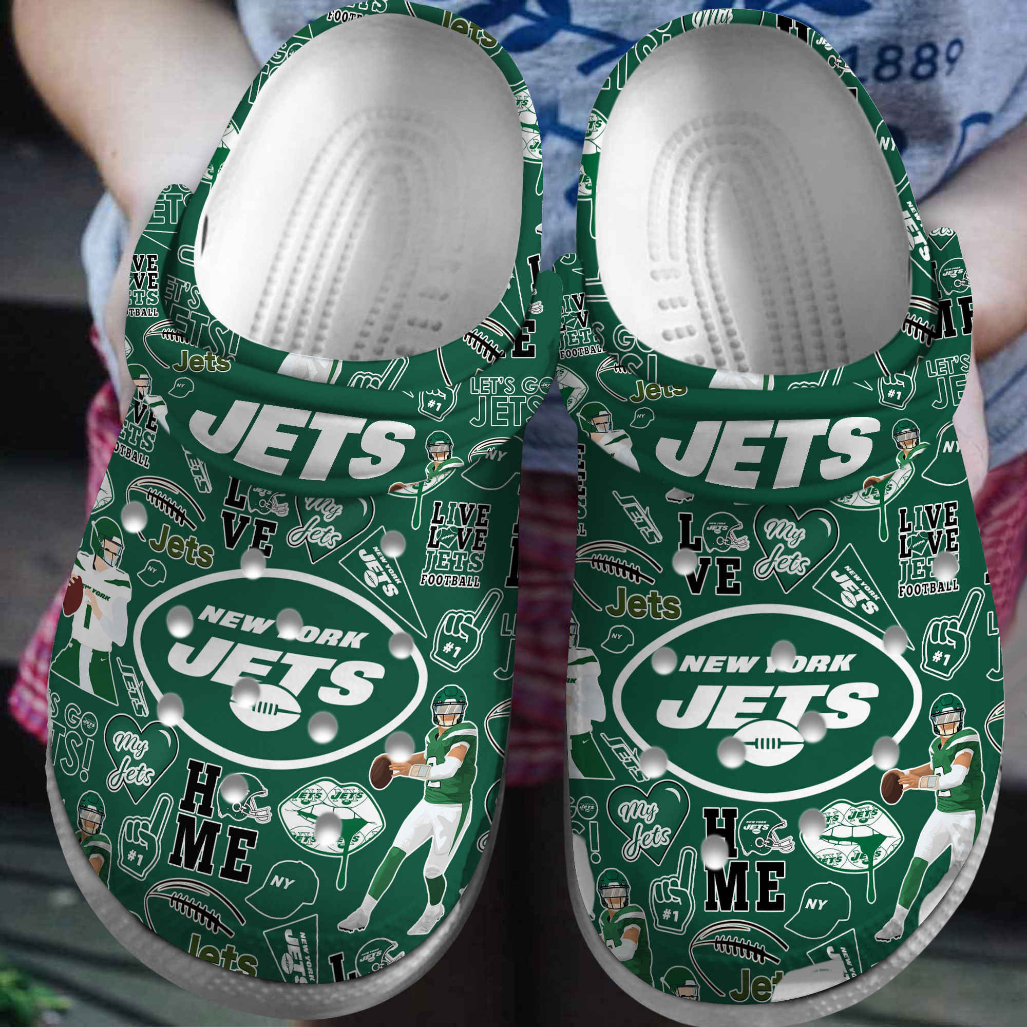 New York Jets Nfl Sport Crocs, New York Jets Comfortable For Men Women And Kids 17