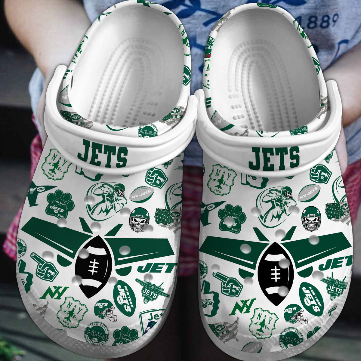 New York Jets Nfl Sport Crocs, New York Jets Comfortable For Men Women And Kids 6
