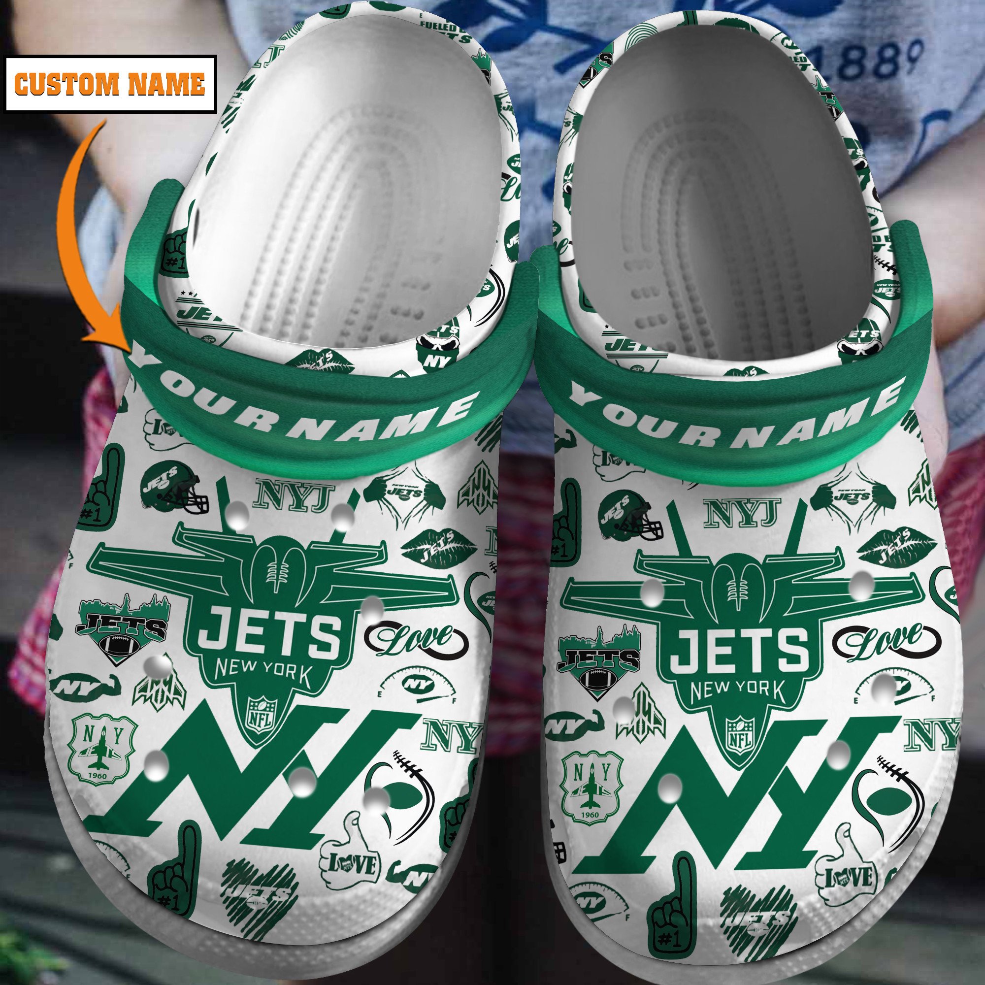New York Jets Nfl Sport Crocs, New York Jets Comfortable For Men Women And Kids 10