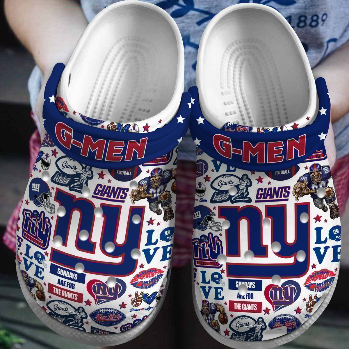 New York Giants Nfl Sport Crocs, New York Giants Comfortable For Men Women And Kids 60