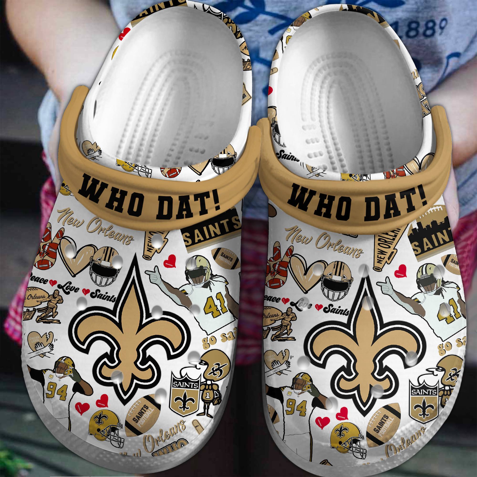 New Orleans Saints Nfl Sport Crocs, New Orleans Saints Comfortable For Men Women And Kids 87