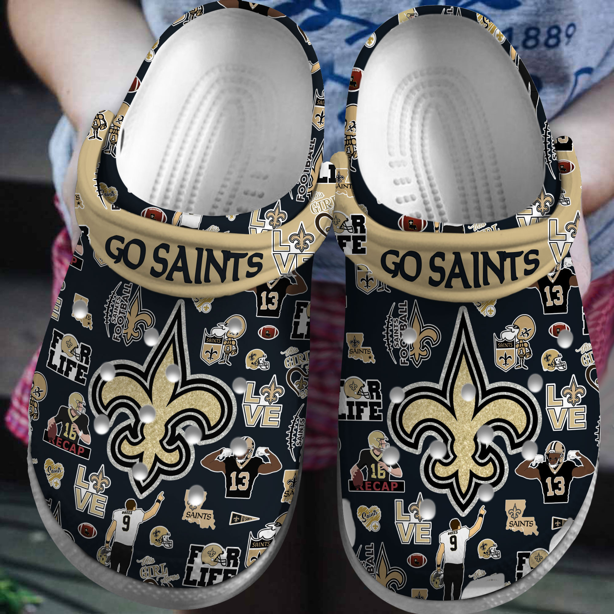 New Orleans Saints Nfl Sport Crocs, New Orleans Saints Comfortable For Men Women And Kids 91