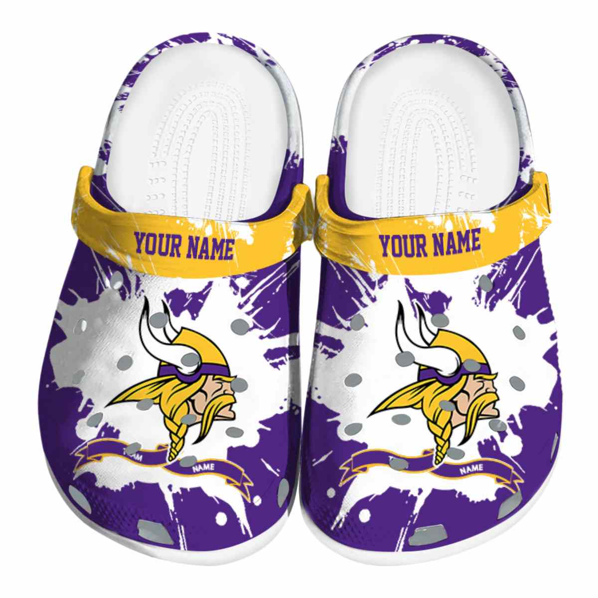 Minnesota Vikings Nfl Sport Crocs, Minnesota Vikings Comfortable For Men Women And Kids 44