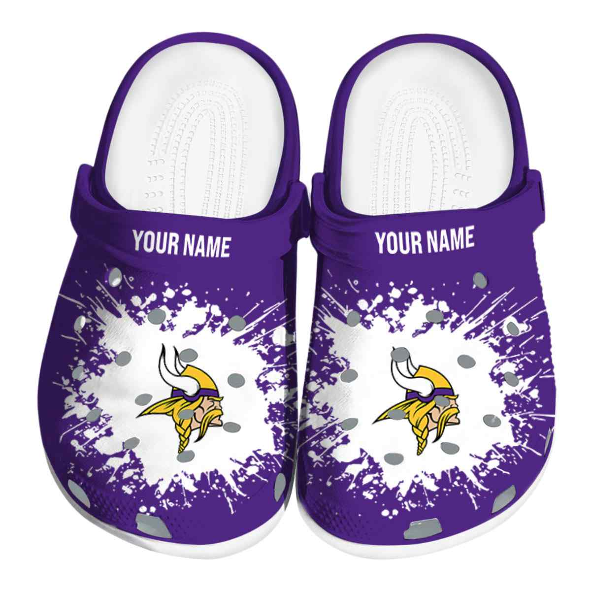Minnesota Vikings Nfl Sport Crocs, Minnesota Vikings Comfortable For Men Women And Kids 50