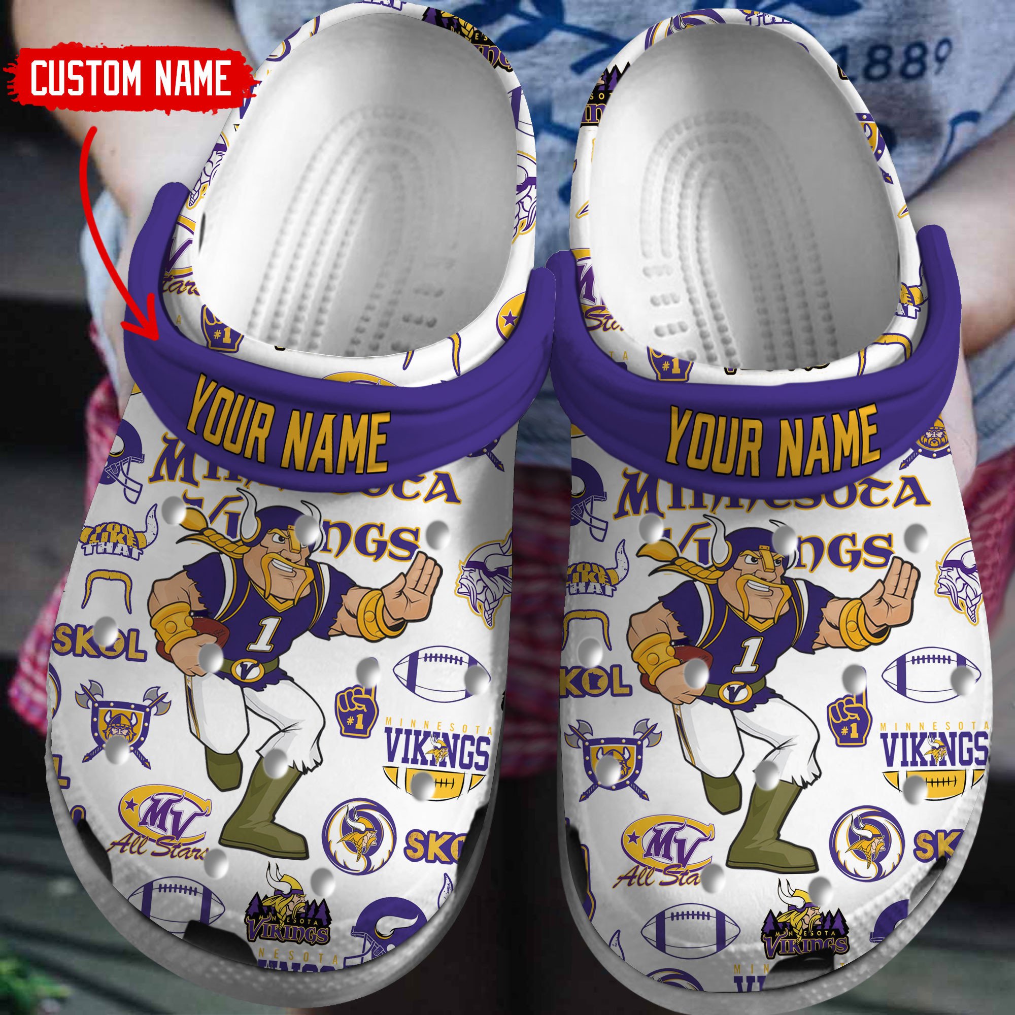 Minnesota Vikings Nfl Sport Crocs, Minnesota Vikings Comfortable For Men Women And Kids 67