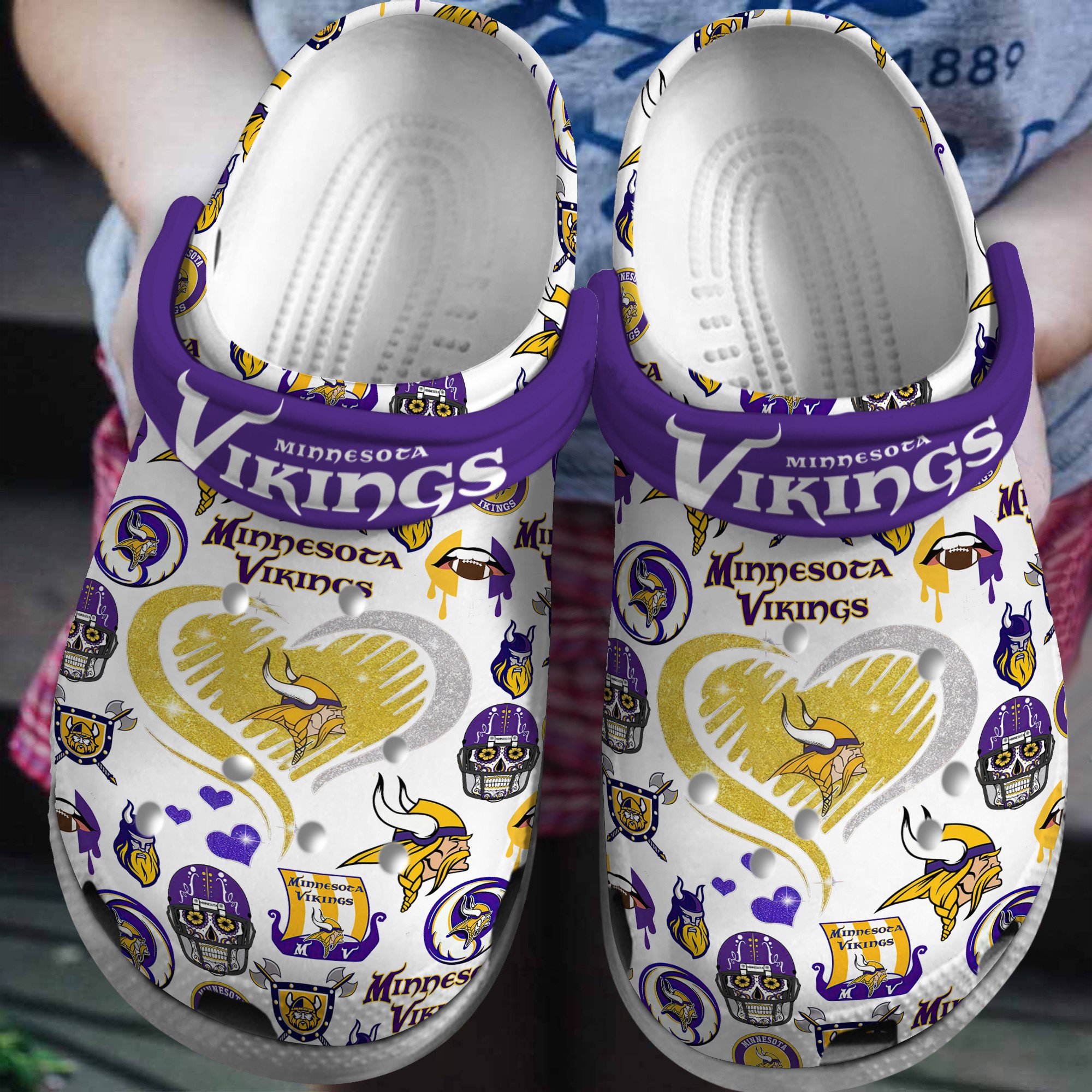 Minnesota Vikings Nfl Sport Crocs, Minnesota Vikings Comfortable For Men Women And Kids 64