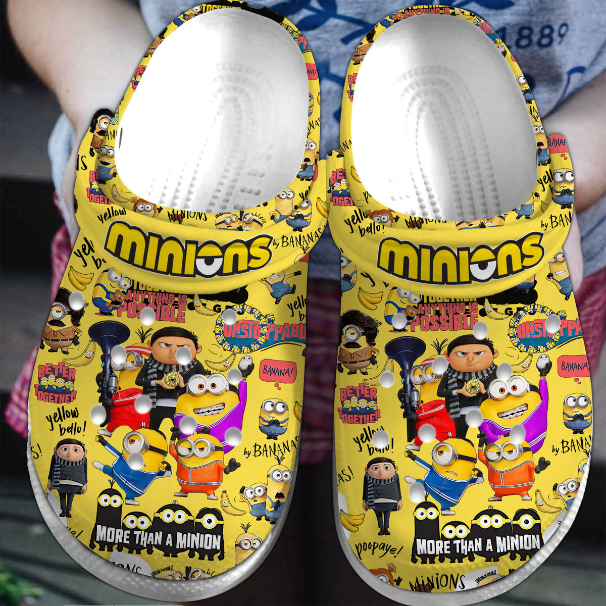 Minions Cartoon Crocs, Minions Comfortable For Men Women And Kids 60