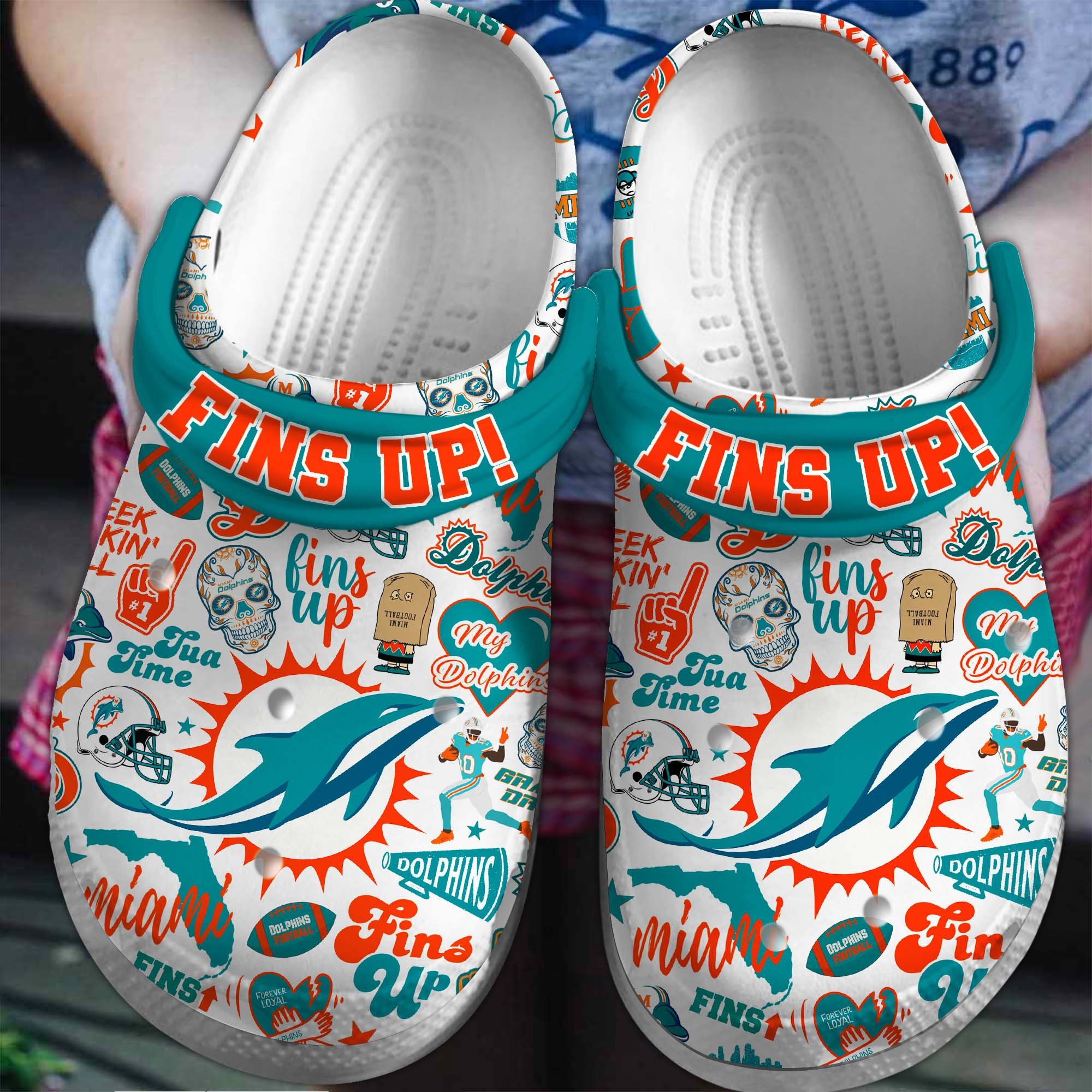 Miami Dolphins Nfl Sport Crocs, Miami Dolphins Comfortable For Men Women And Kids 18