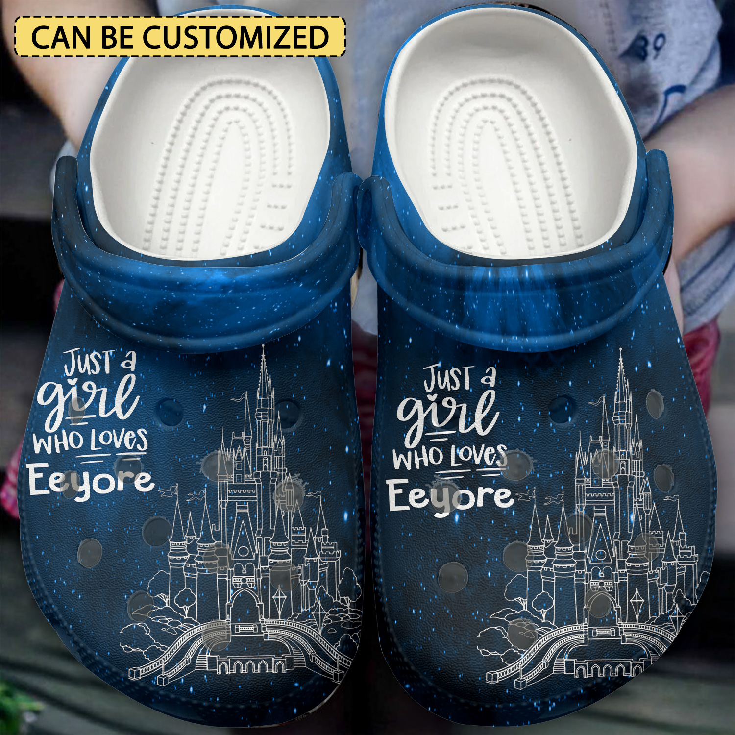 Lovely Eeyore Girl Cartoon Crocs, Lovely Eeyore Girl Comfortable For Men Women And Kids 80