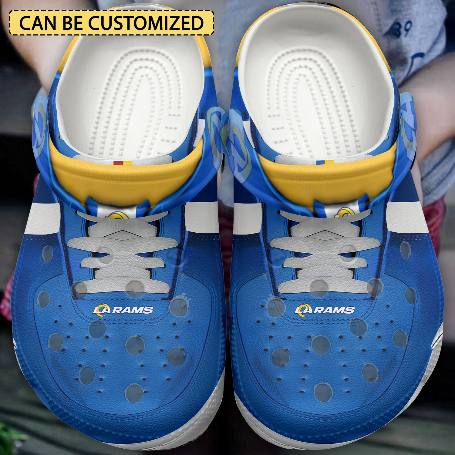 Los Angeles Rams Nfl Sport Crocs, Los Angeles Rams Comfortable For Men Women And Kids 35