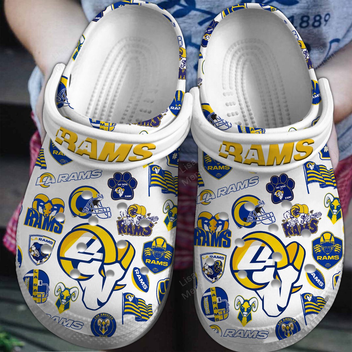 Los Angeles Rams Nfl Sport Crocs, Los Angeles Rams Comfortable For Men Women And Kids 59