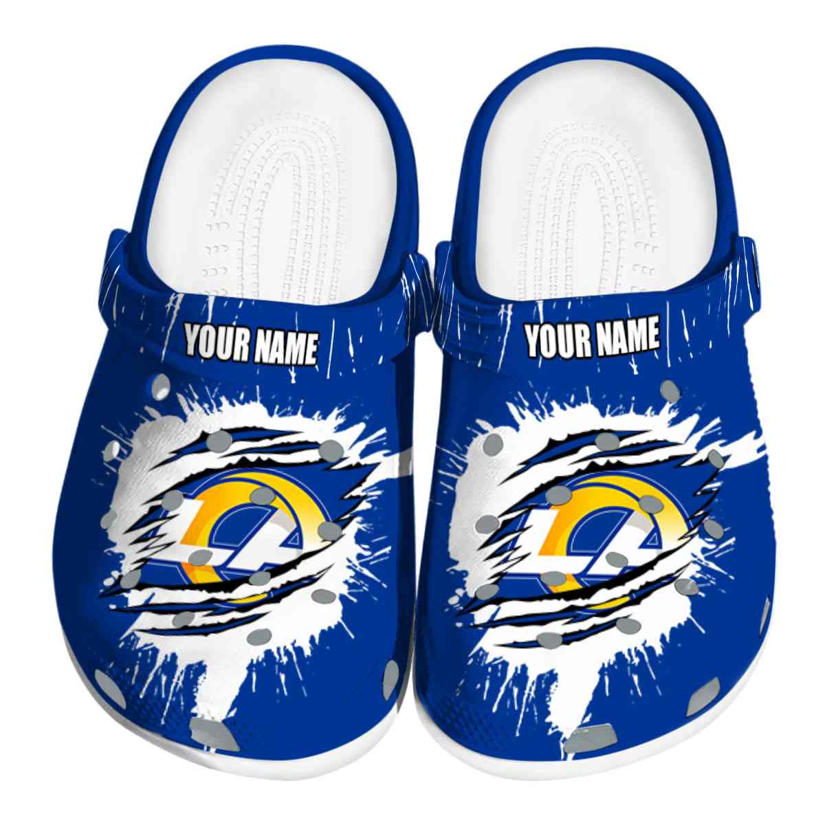 Los Angeles Rams Nfl Sport Crocs, Los Angeles Rams Comfortable For Men Women And Kids 42