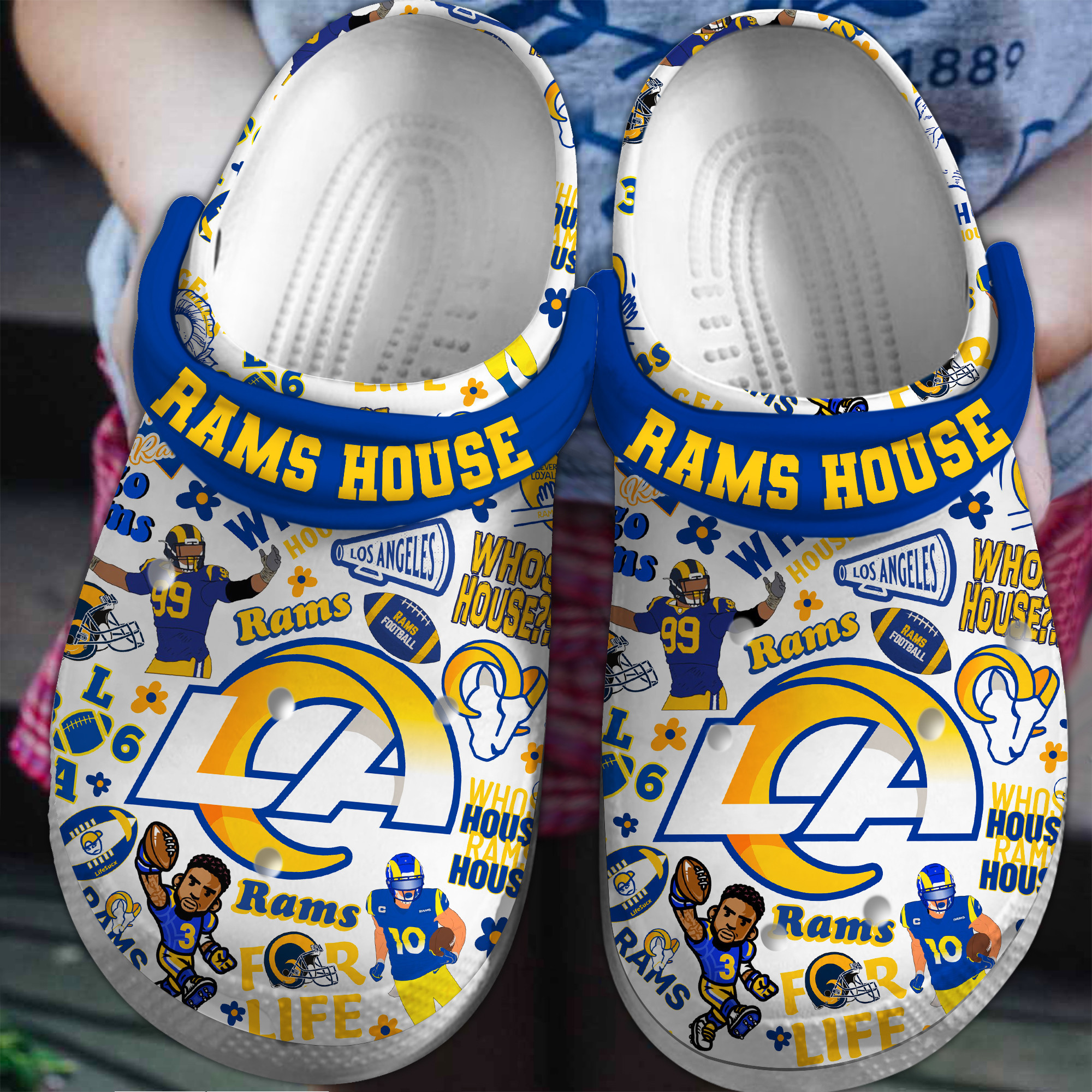 Los Angeles Rams Nfl Sport Crocs, Los Angeles Rams Comfortable For Men Women And Kids 64