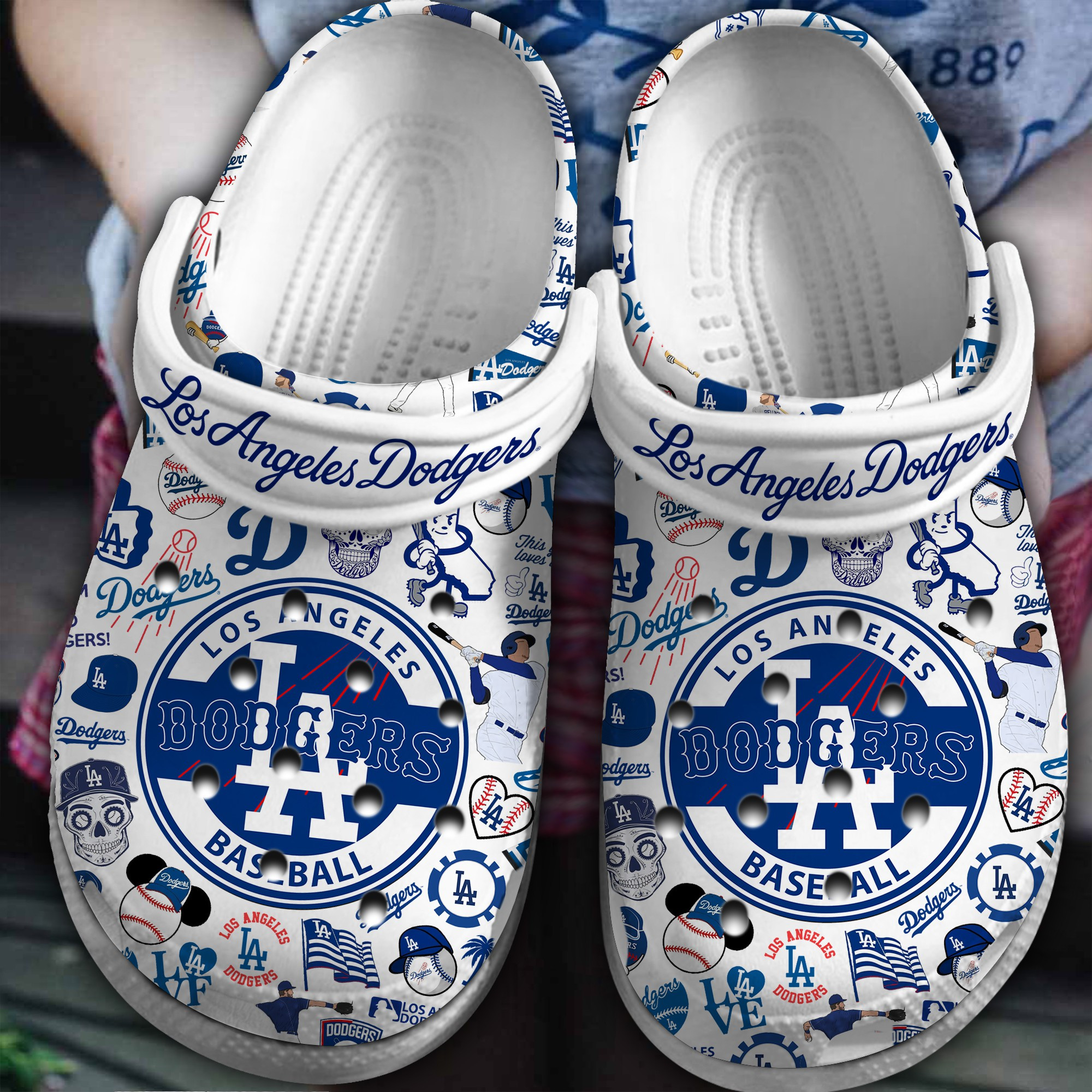 Los Angeles Dodgers MLB Crocs, Los Angeles Dodgers Comfortable For Men Women And Kids 59
