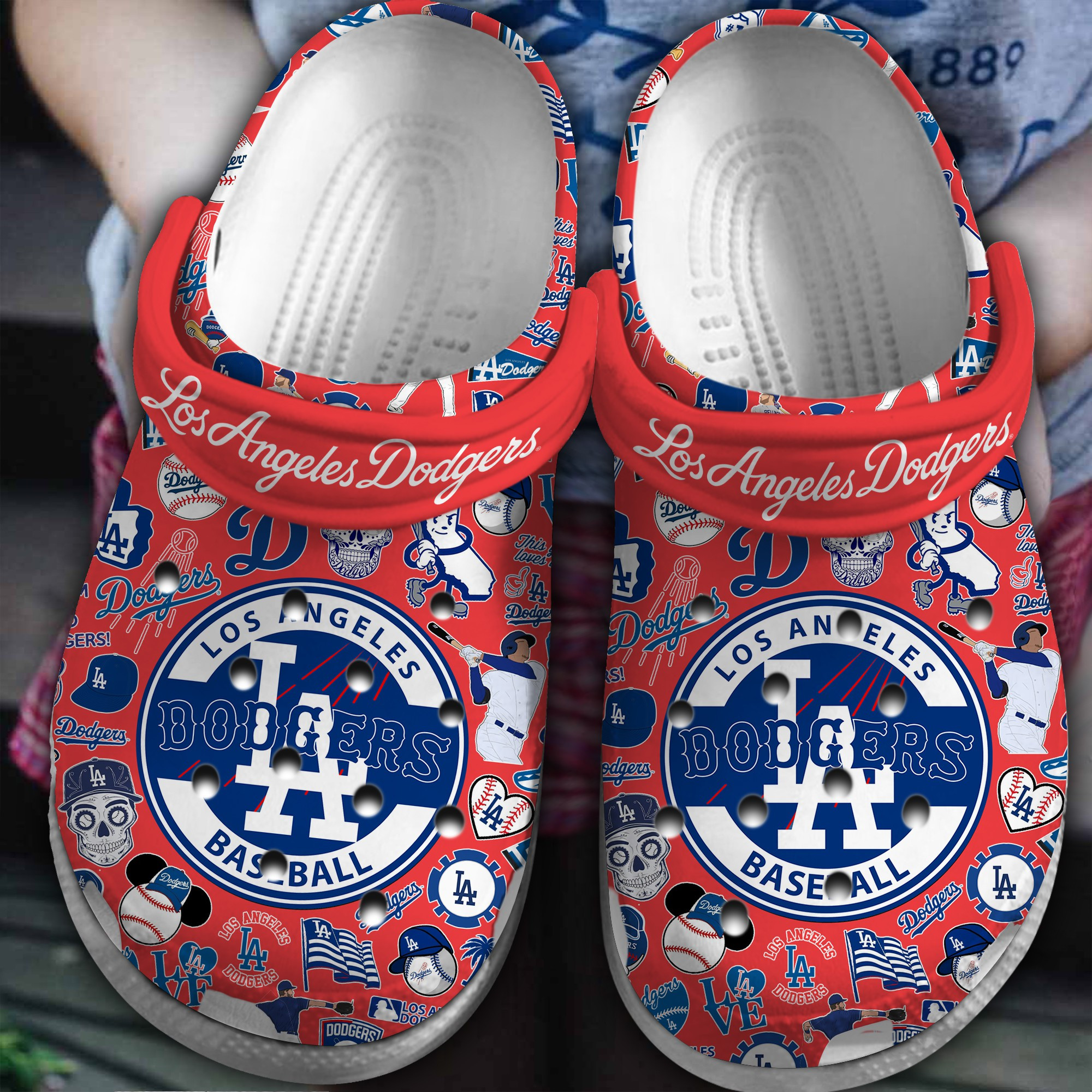 Los Angeles Dodgers MLB Crocs, Los Angeles Dodgers Comfortable For Men Women And Kids 61