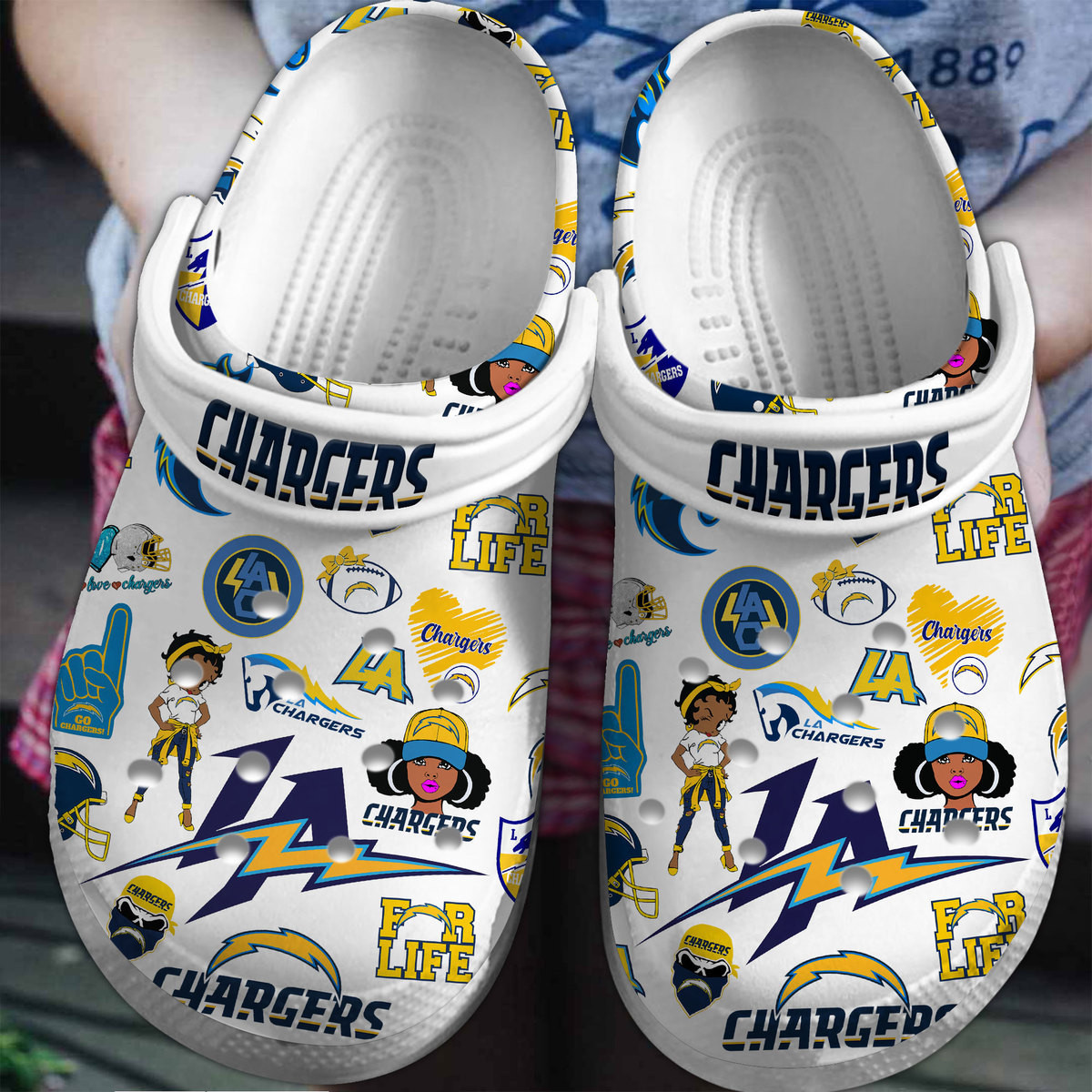 Los Angeles Chargers Nfl Sport Crocs, Los Angeles Chargers Comfortable For Men Women And Kids 14