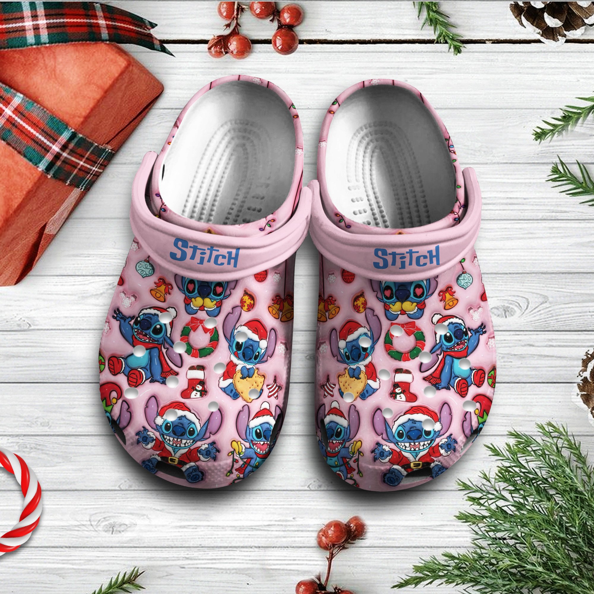 Lilo And Stitch Christmas Cartoon Crocs, Lilo And Stitch Comfortable For Men Women And Kids 2