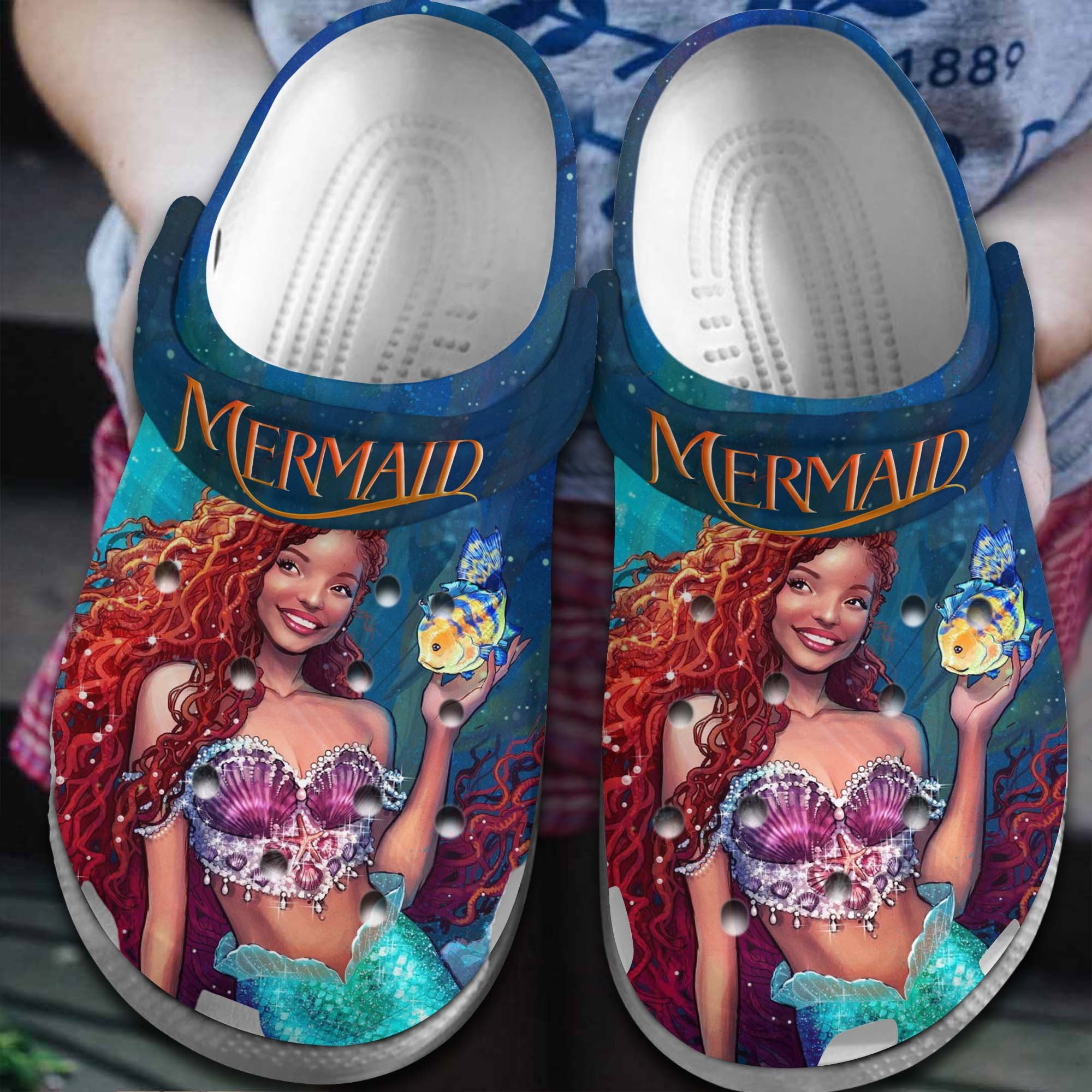 Little Mermaid Movie Cartoon Crocs, Little Mermaid Comfortable For Men Women And Kids 93