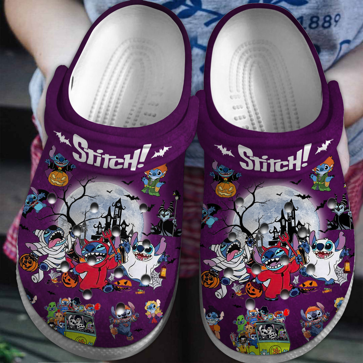 Lilo And Stitch Halloween Cartoon Crocs, Lilo And Stitch Comfortable For Men Women And Kids 94