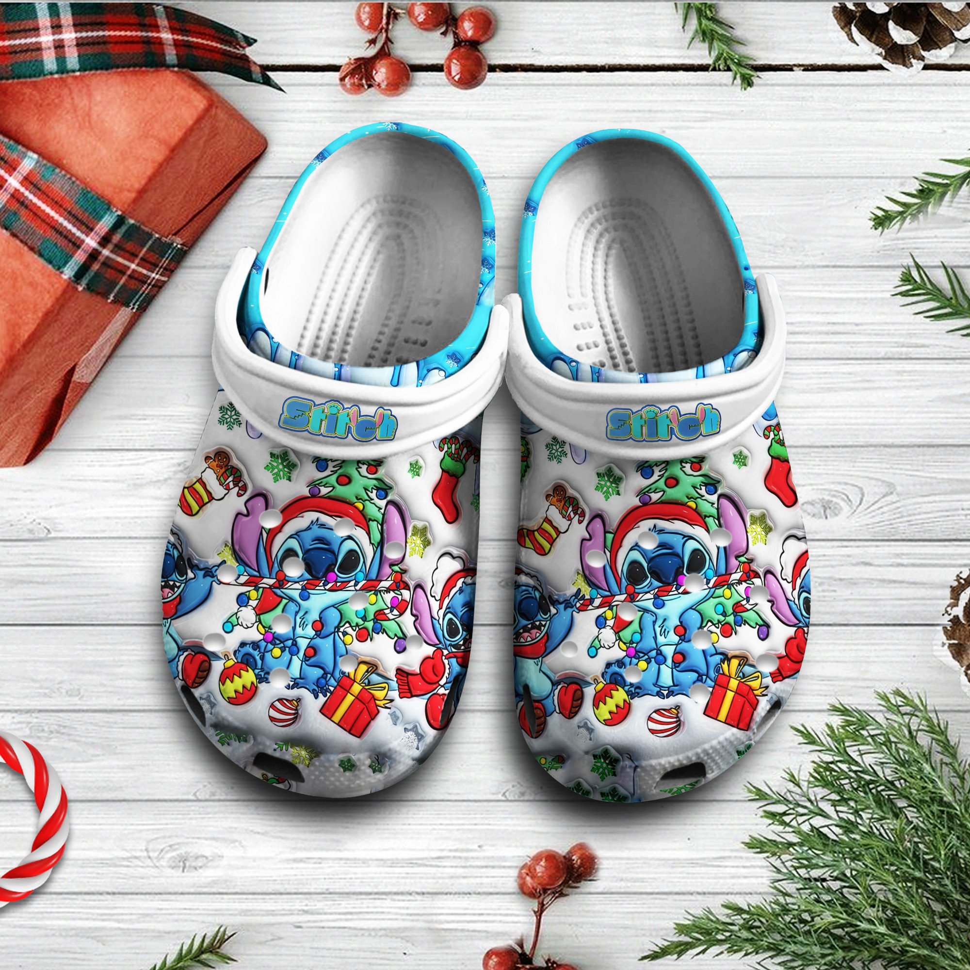 Lilo And Stitch Christmas Cartoon Crocs, Lilo And Stitch Comfortable For Men Women And Kids 1