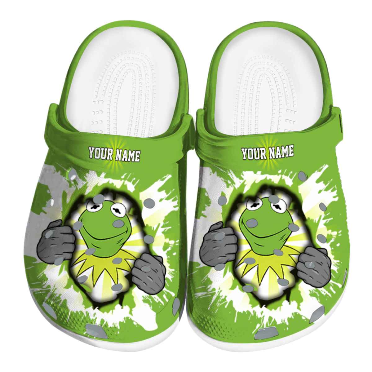 Kermit The Frog Cartoon Crocs, Kermit The Frog Comfortable For Men Women And Kids 42