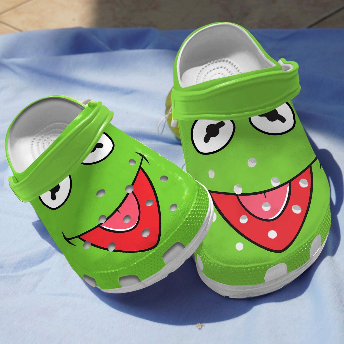 Kermit The Frog Cartoon Crocs, Kermit The Frog Comfortable For Men Women And Kids 80