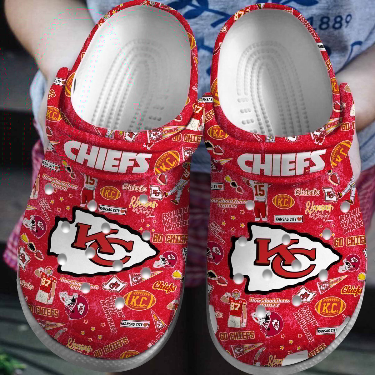 Kansas City Chiefs Nfl Sport Crocs, Kansas City Chiefs Comfortable For Men Women And Kids 96
