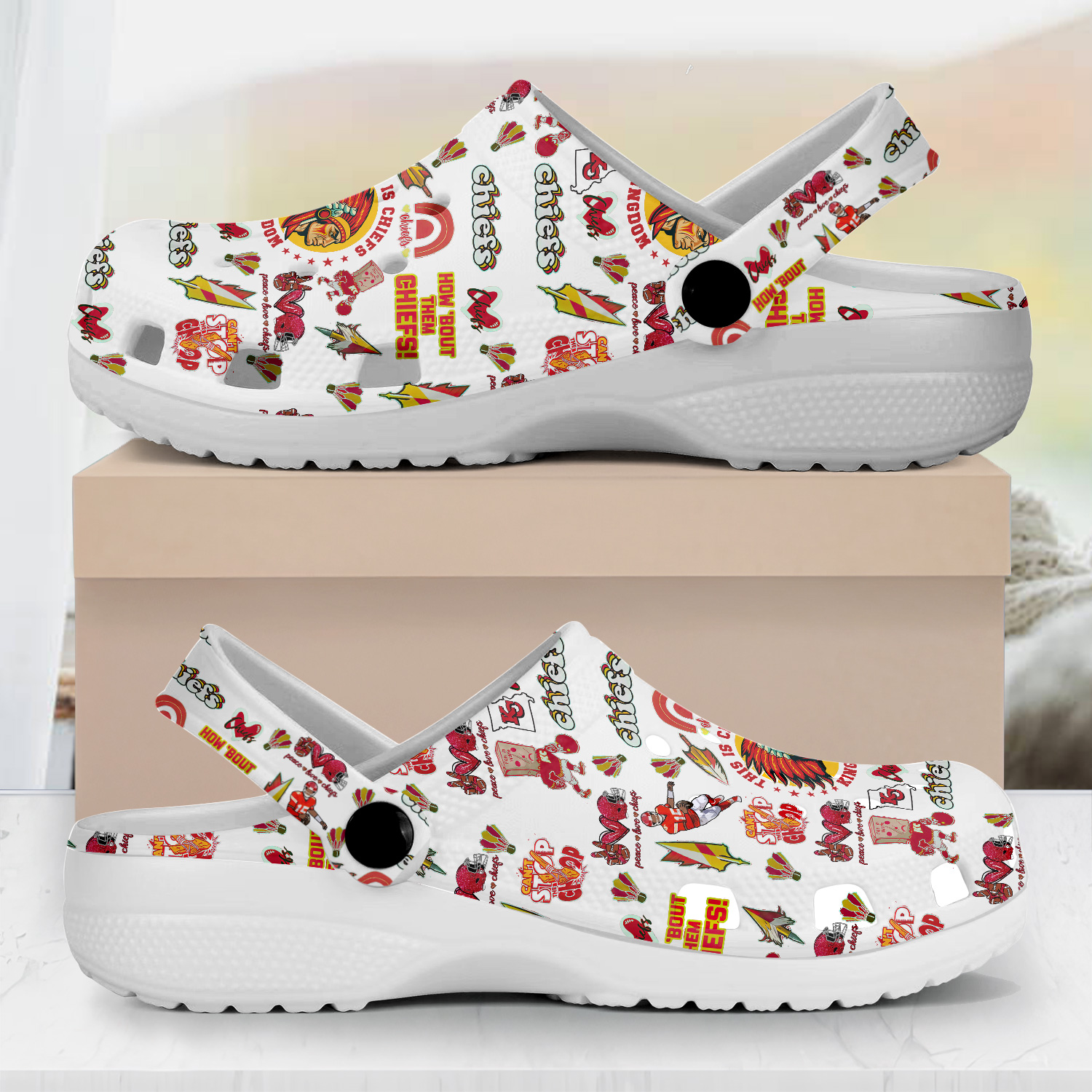 Kansas City Chiefs Nfl Sport Crocs, Kansas City Chiefs Comfortable For Men Women And Kids 12