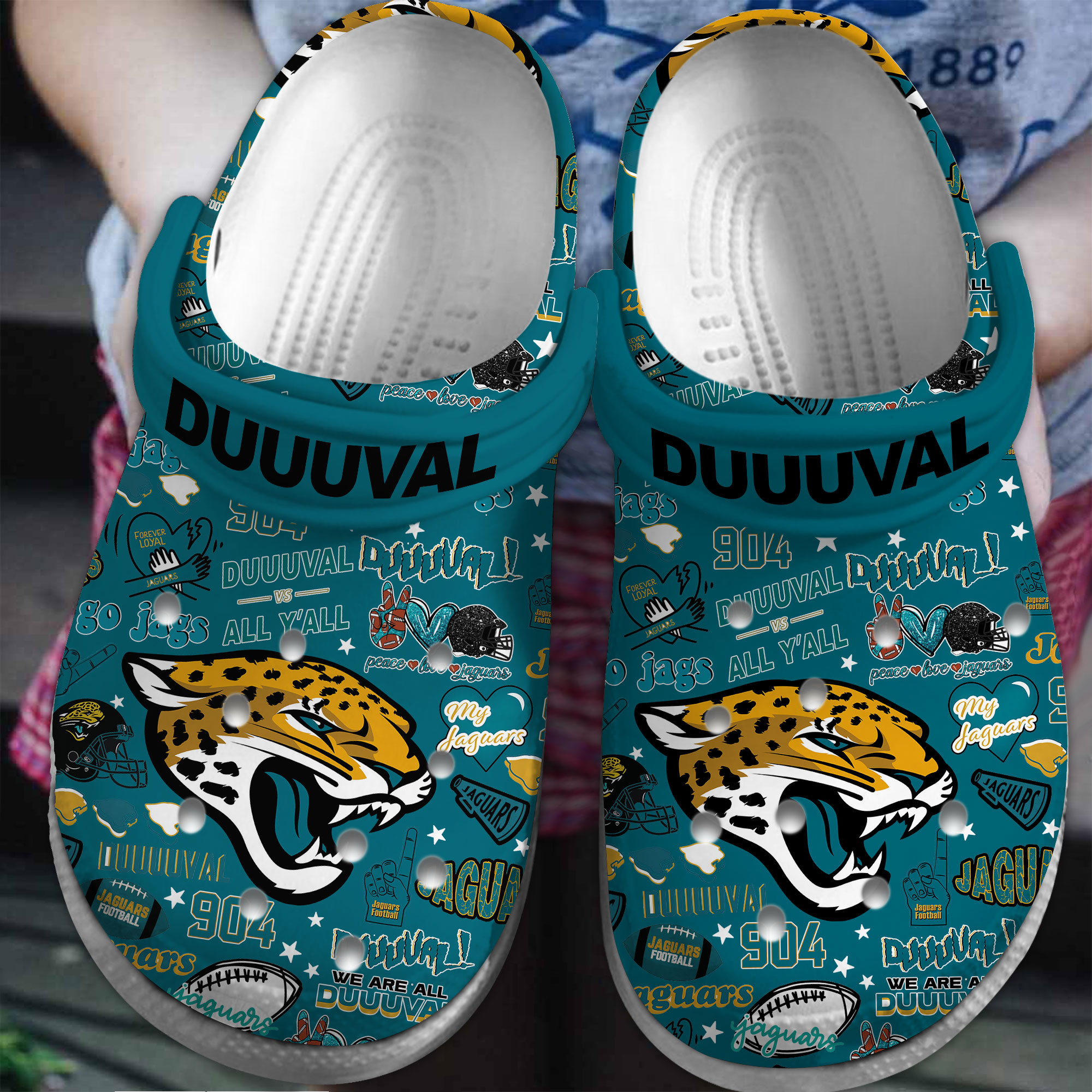 Jacksonville Jaguars Nfl Sport Crocs, Jacksonville Jaguars Comfortable For Men Women And Kids 9