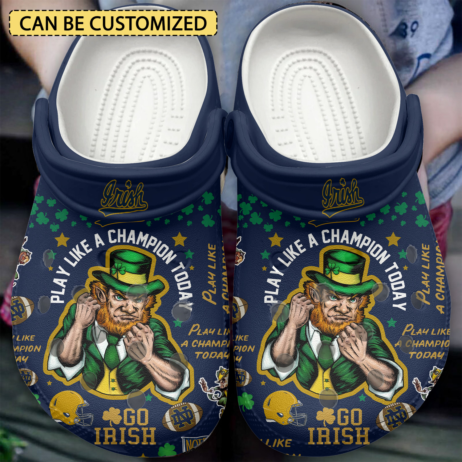 Ireland Notre Dame Fighting 2025 NCAA Sport Crocs, Ireland Notre Dame For Men Women And Kids