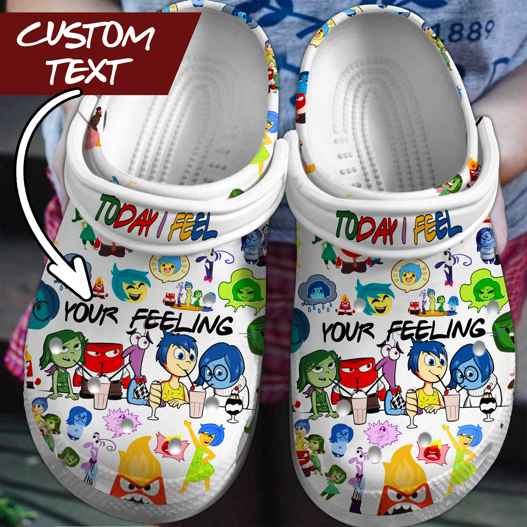 Inside Out Cartoon Crocs, Inside Out Comfortable For Men Women And Kids 30