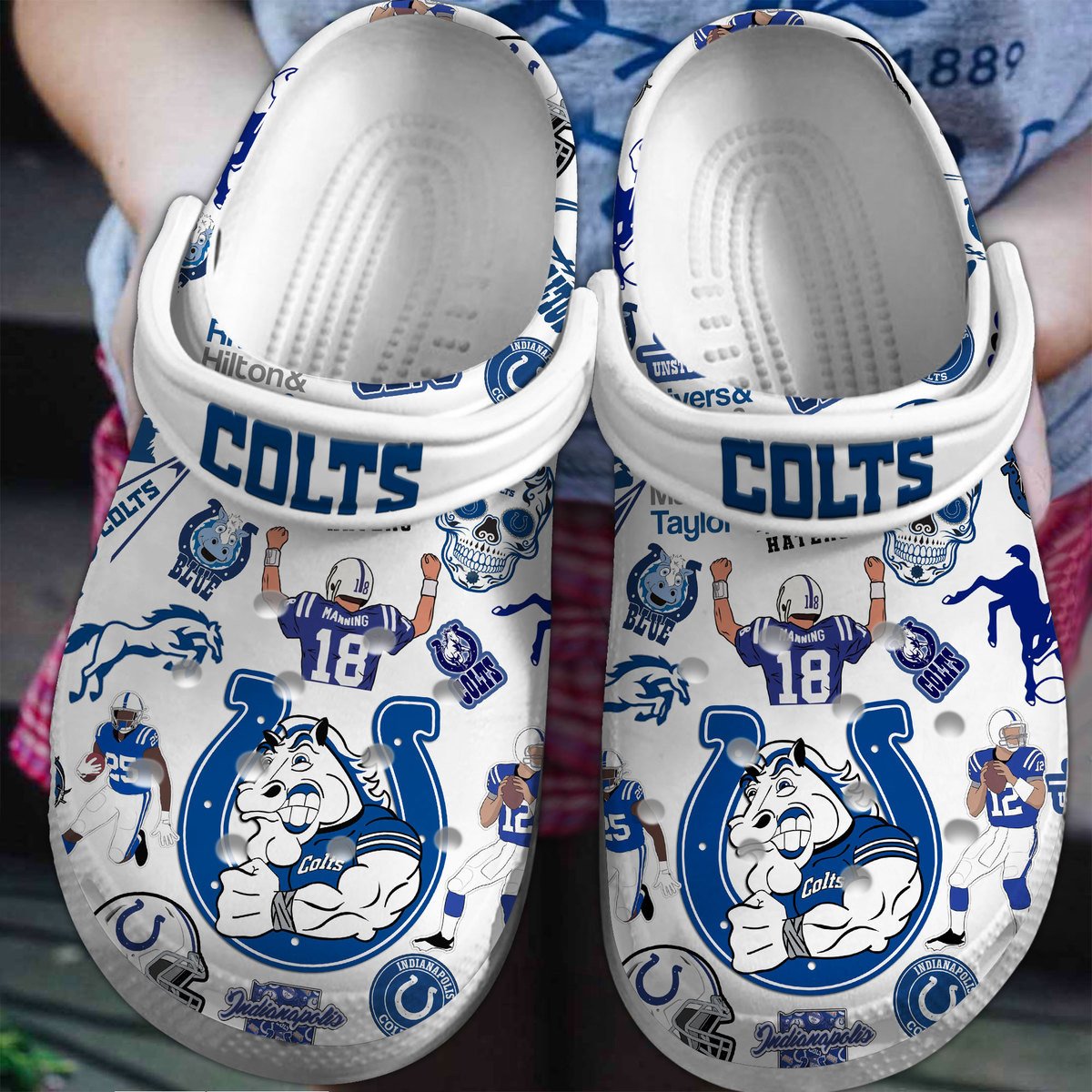 Indianapolis Colts Nfl Sport Crocs, Indianapolis Colts Comfortable For Men Women And Kids 74