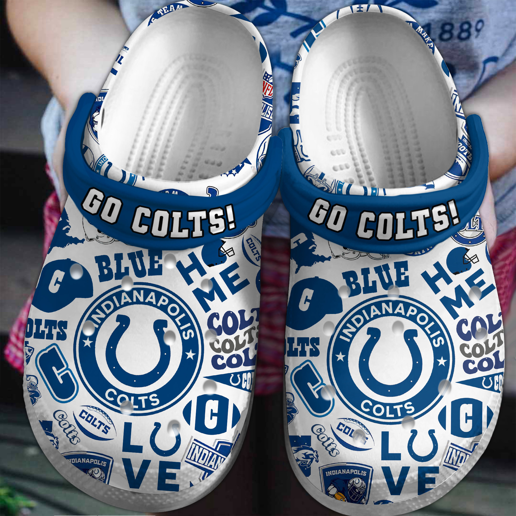 Indianapolis Colts Nfl Sport Crocs, Indianapolis Colts Comfortable For Men Women And Kids 61