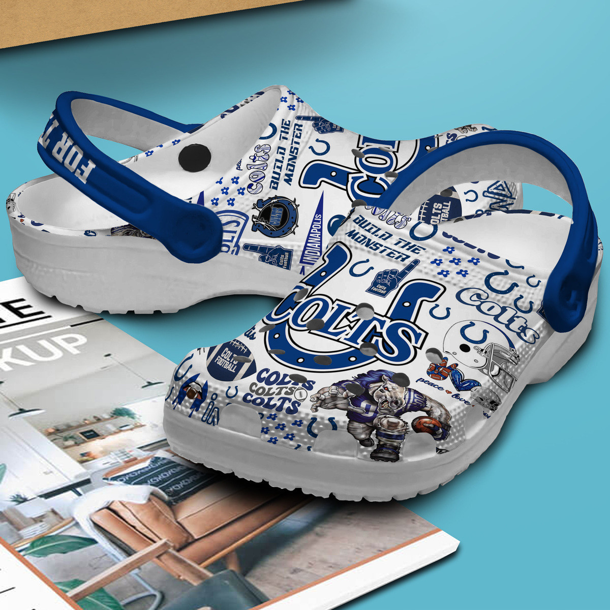 Indianapolis Colts Nfl Sport Crocs, Indianapolis Colts Comfortable For Men Women And Kids 64