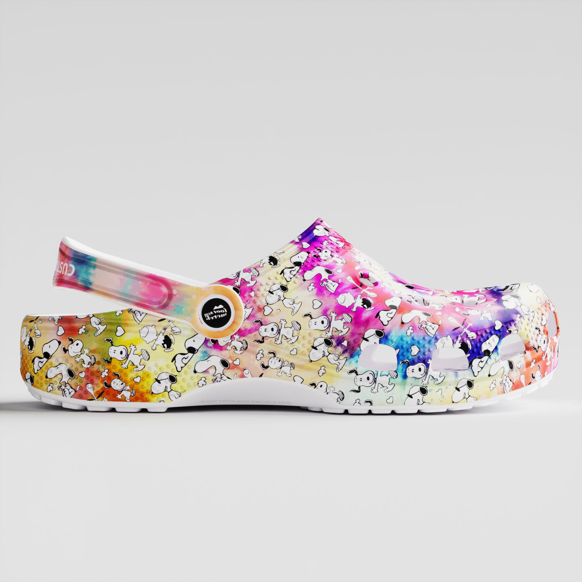 Huracan Tie Dye Snoopy Gifts Crocs Clog Shoes, Huracan Tie Dye Comfortable For Men Women And Kids